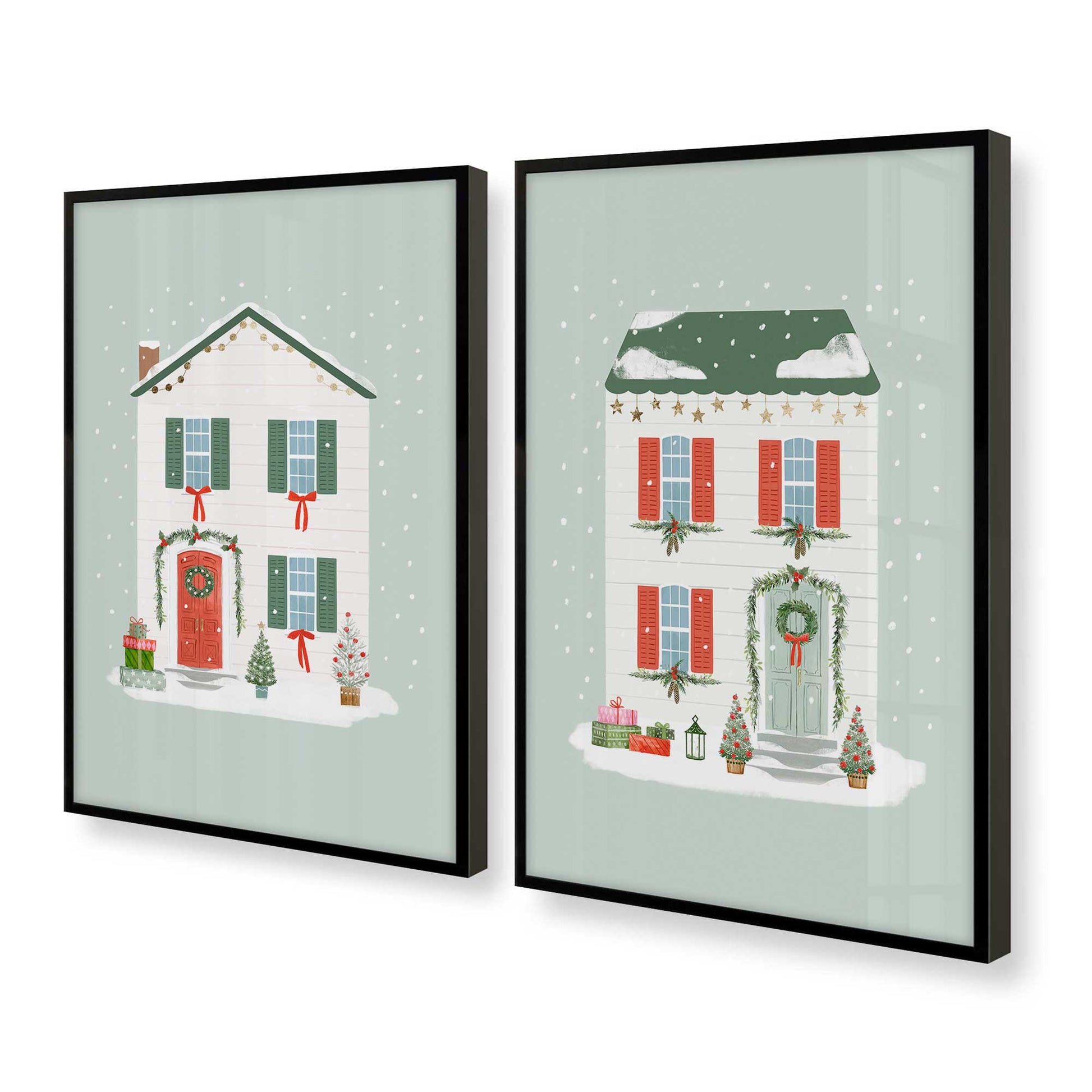 [Color:Satin Black], Picture of art in a Satin Black frame at an angle