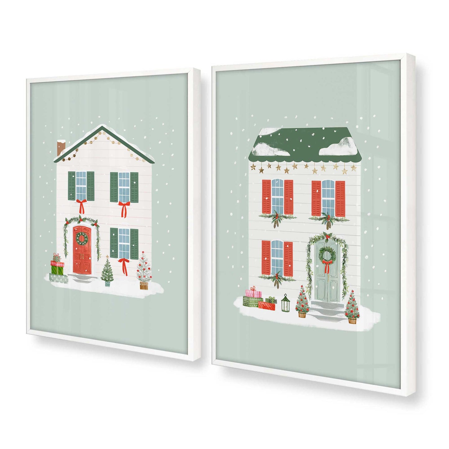 [Color:Opaque White], Picture of art in a Opaque White frame at an angle