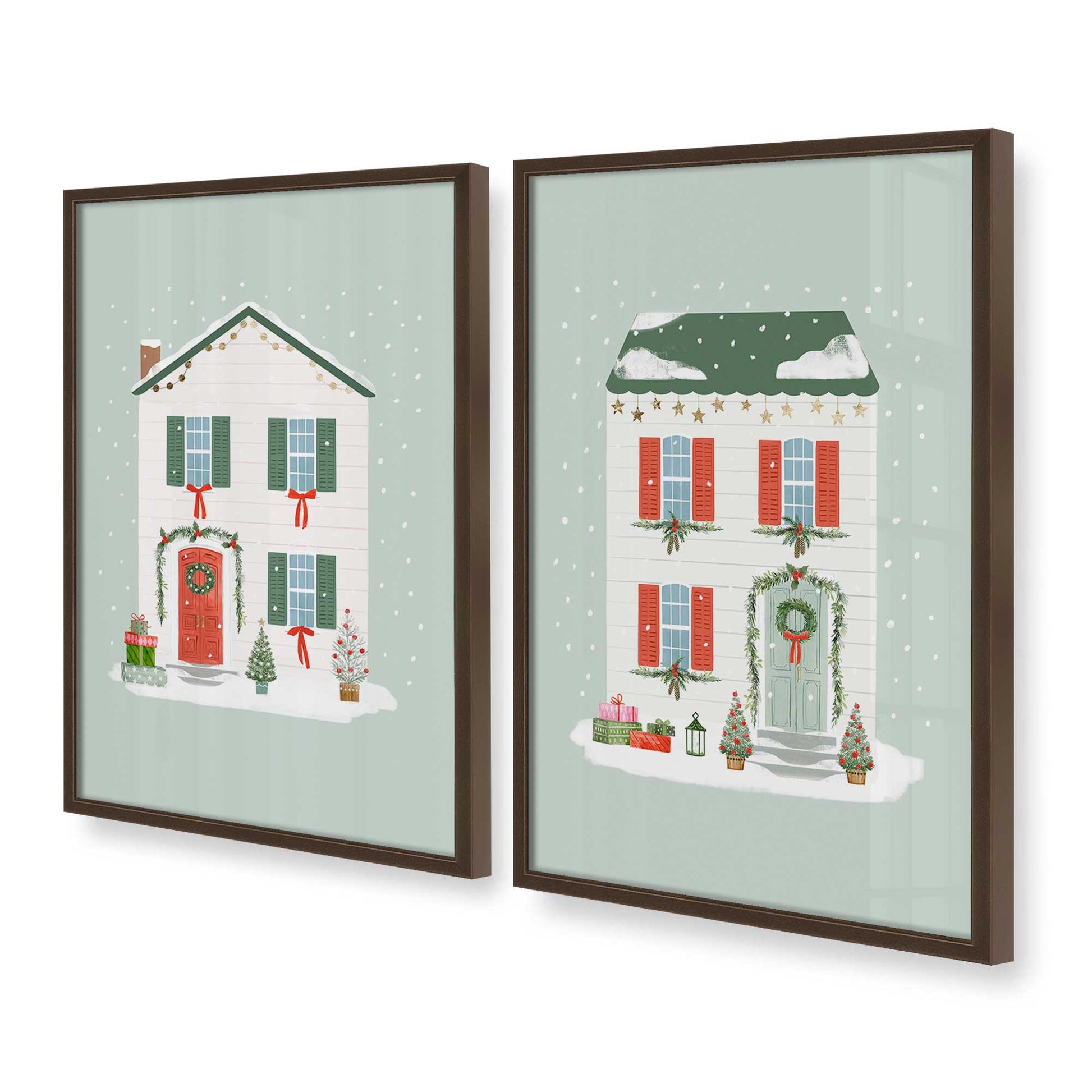 [Color:Belvinder Brown], Picture of art in a Belvinder Brown frame at an angle