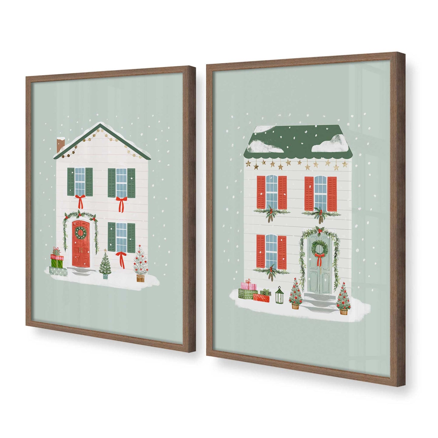 [Color:Walnut], Picture of art in a Walnut frame at an angle