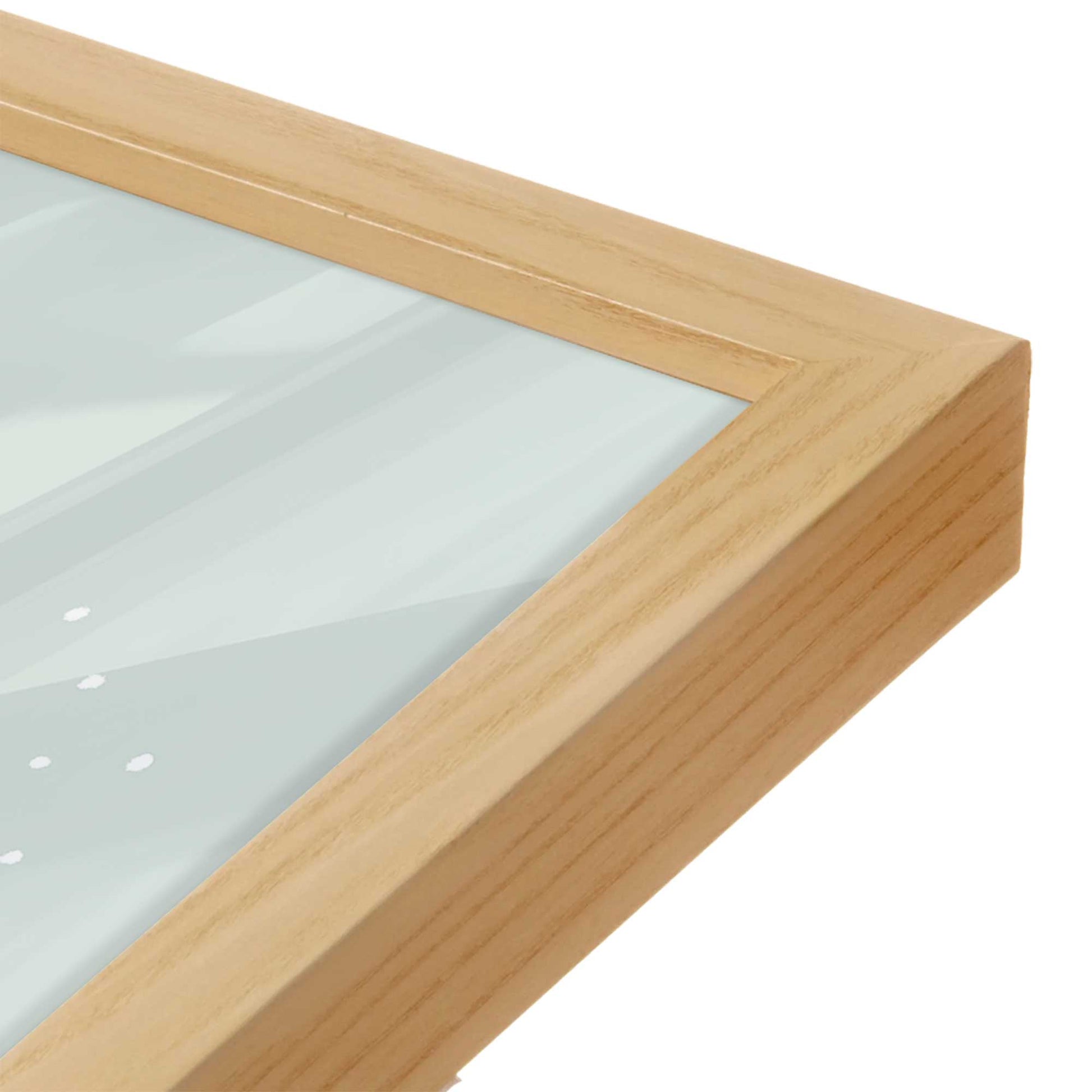 [Color:American Maple], Picture of art in a American Maple frame of the corner