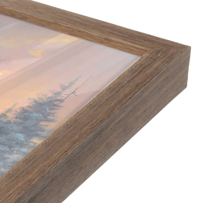 [Color:Walnut], Picture of art in a Walnut frame of the corner