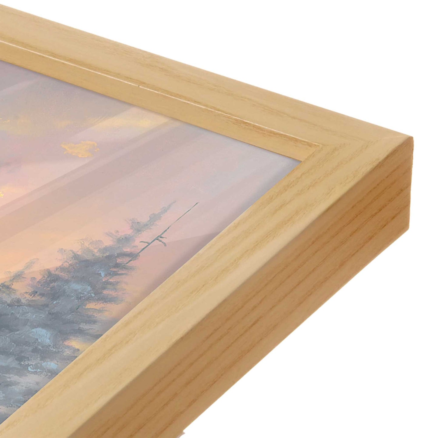 [Color:American Maple], Picture of art in a American Maple frame of the corner