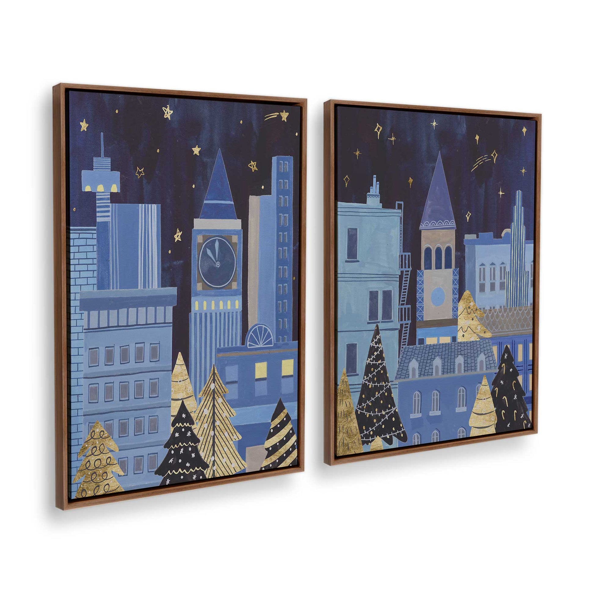 [Color:Walnut], Picture of art in a Walnut frame at an angle