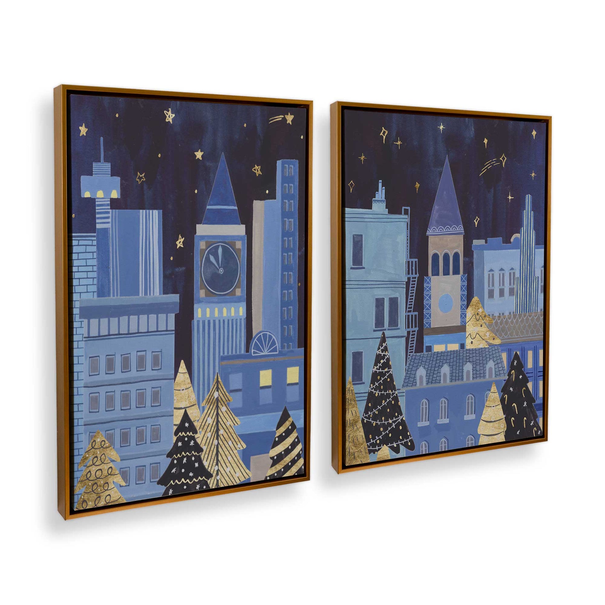 [Color:Polished Gold], Picture of art in a Polished Gold frame at an angle