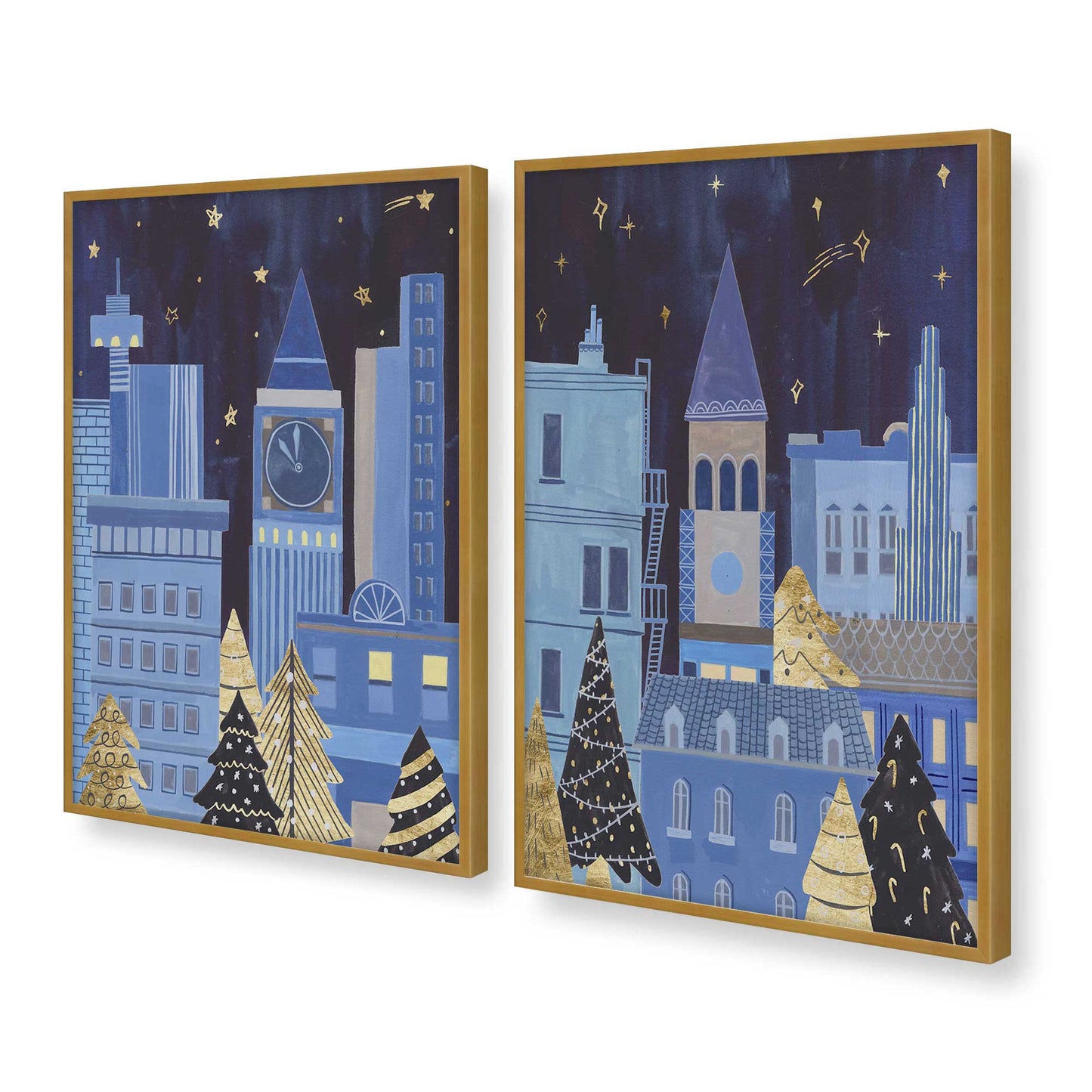 [Color:Polished Gold], Picture of art in a Polished Gold frame at an angle