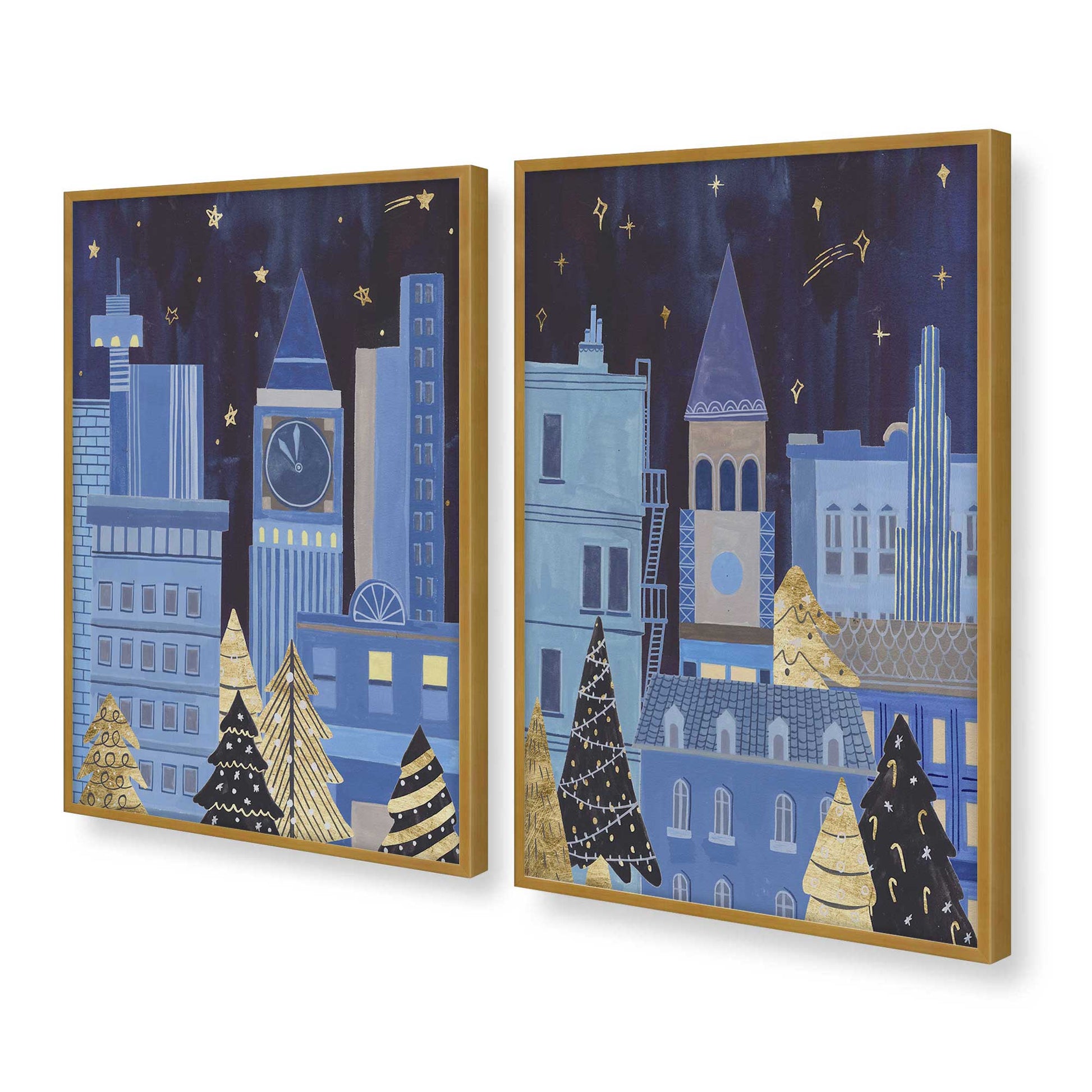 [Color:Polished Gold], Picture of art in a Polished Gold frame at an angle