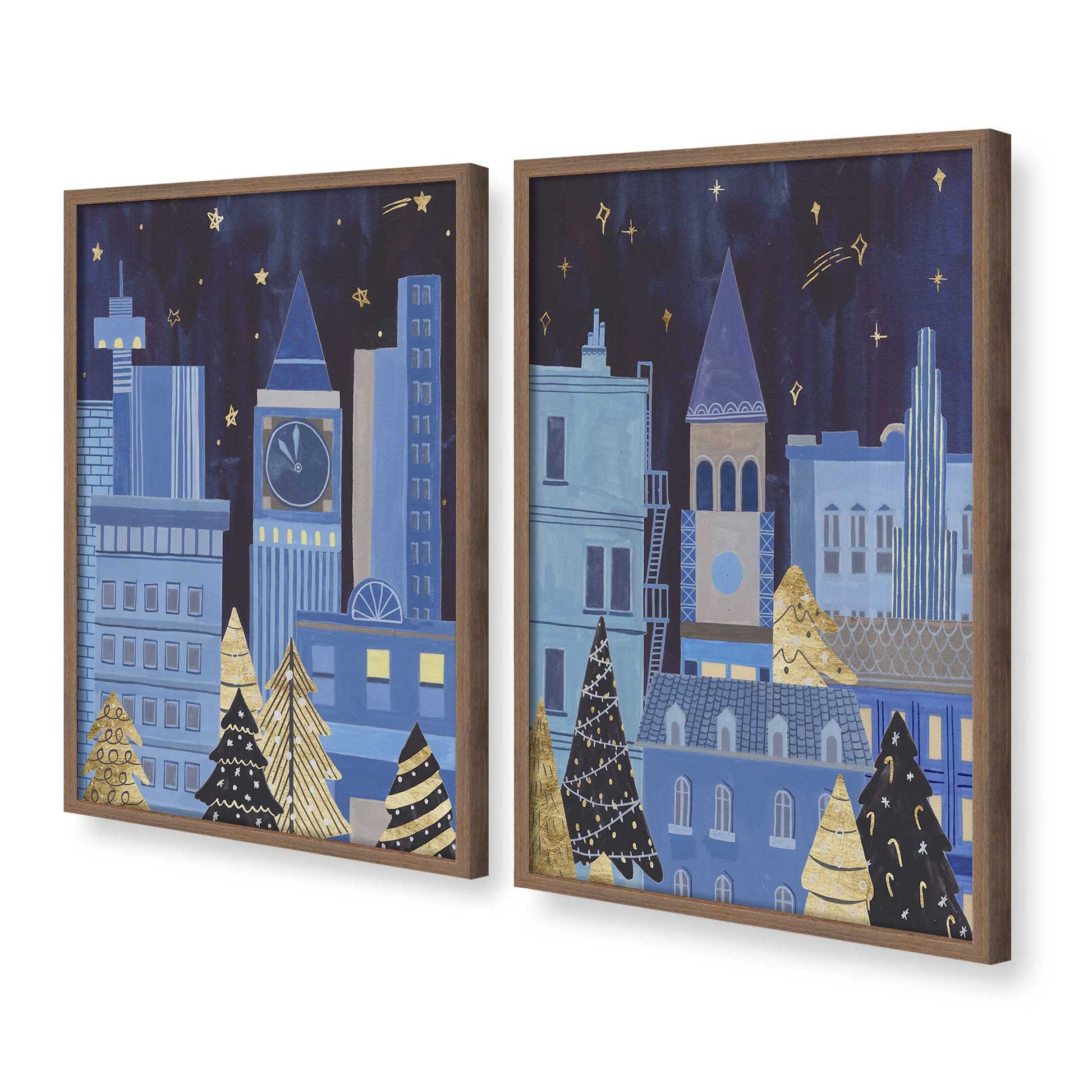 [Color:Walnut], Picture of art in a Walnut frame at an angle