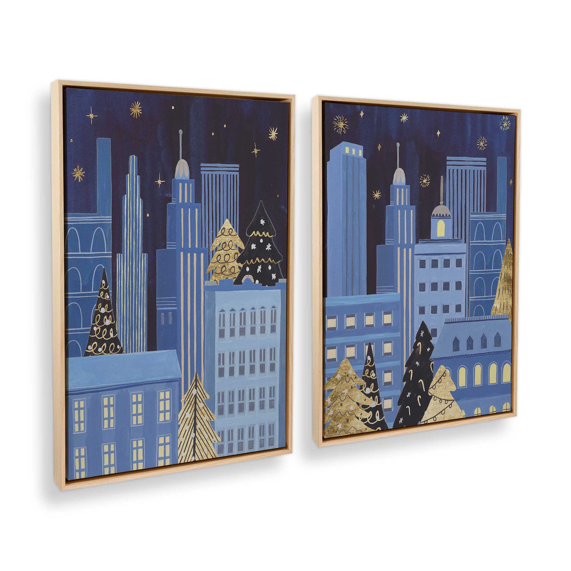 [Color:American Maple], Picture of art in a American Maple frame at an angle