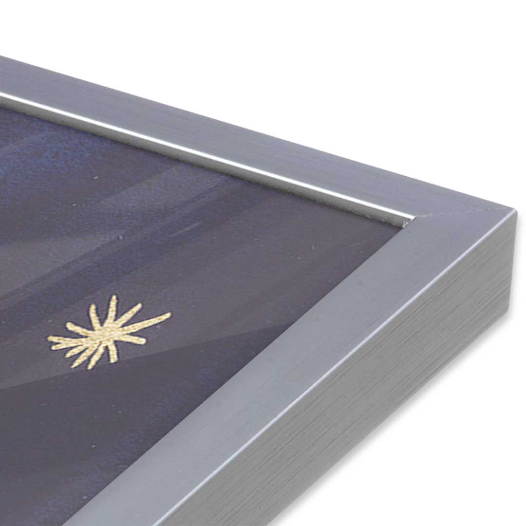 [Color:Polished Chrome], Picture of art in a Polished Chrome frame of the corner