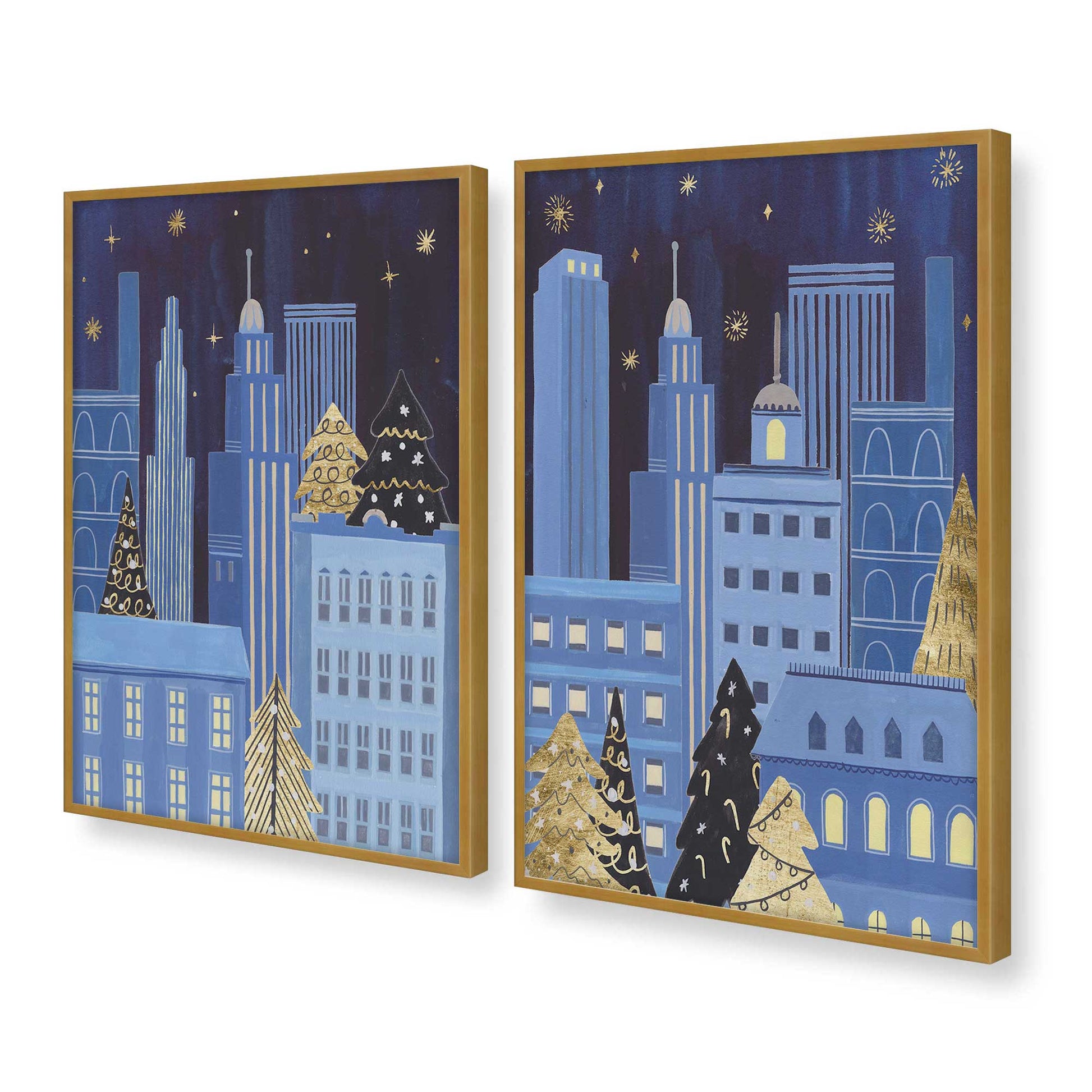 [Color:Polished Gold], Picture of art in a Polished Gold frame at an angle