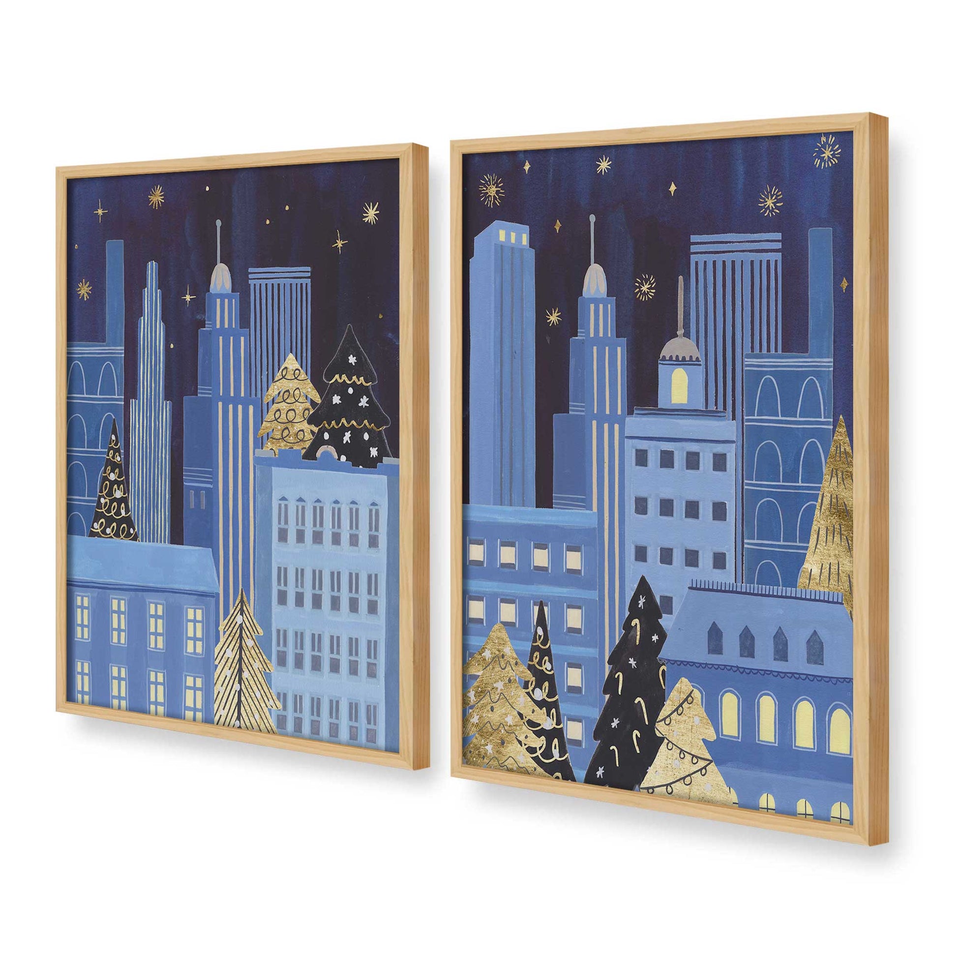 [Color:American Maple], Picture of art in a American Maple frame at an angle