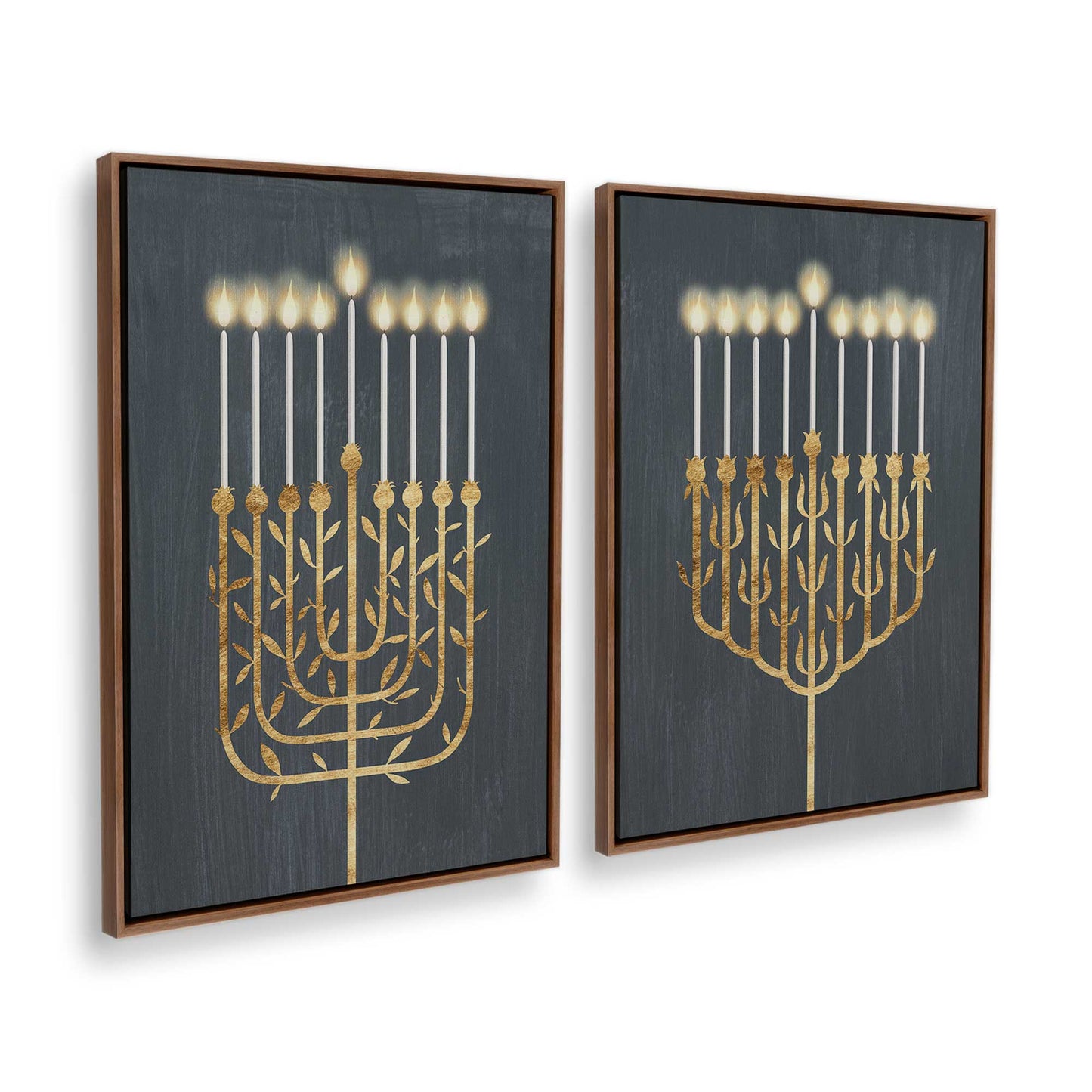 [Color:Walnut], Picture of art in a Walnut frame at an angle