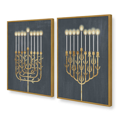 [Color:Polished Gold], Picture of art in a Polished Gold frame at an angle