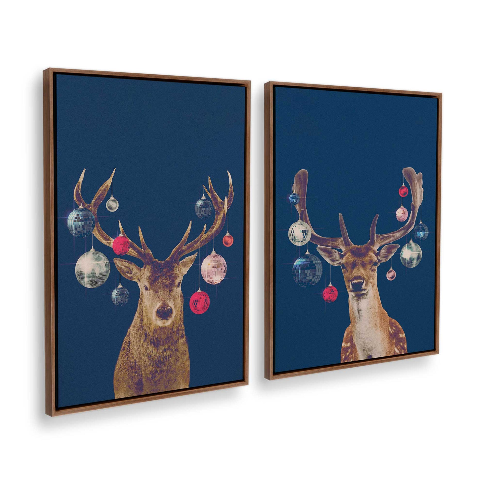 [Color:Walnut], Picture of art in a Walnut frame at an angle