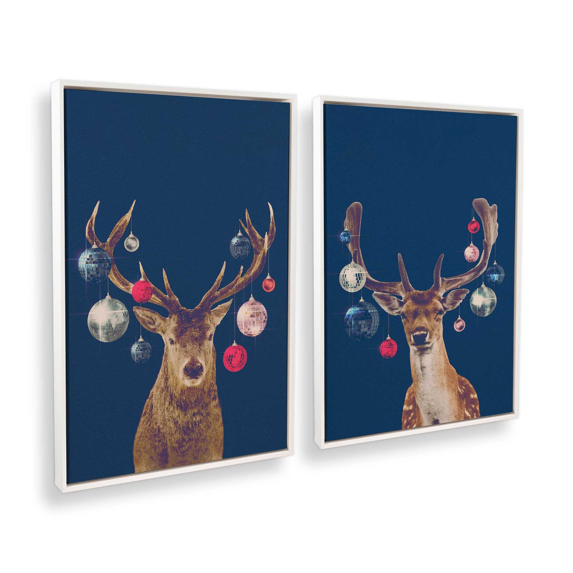 [Color:Opaque White], Picture of art in a White frame at an angle