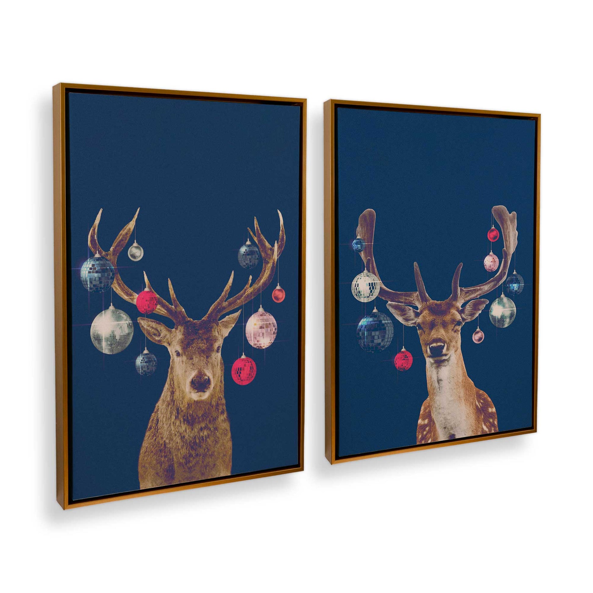 [Color:Polished Gold], Picture of art in a Polished Gold frame at an angle