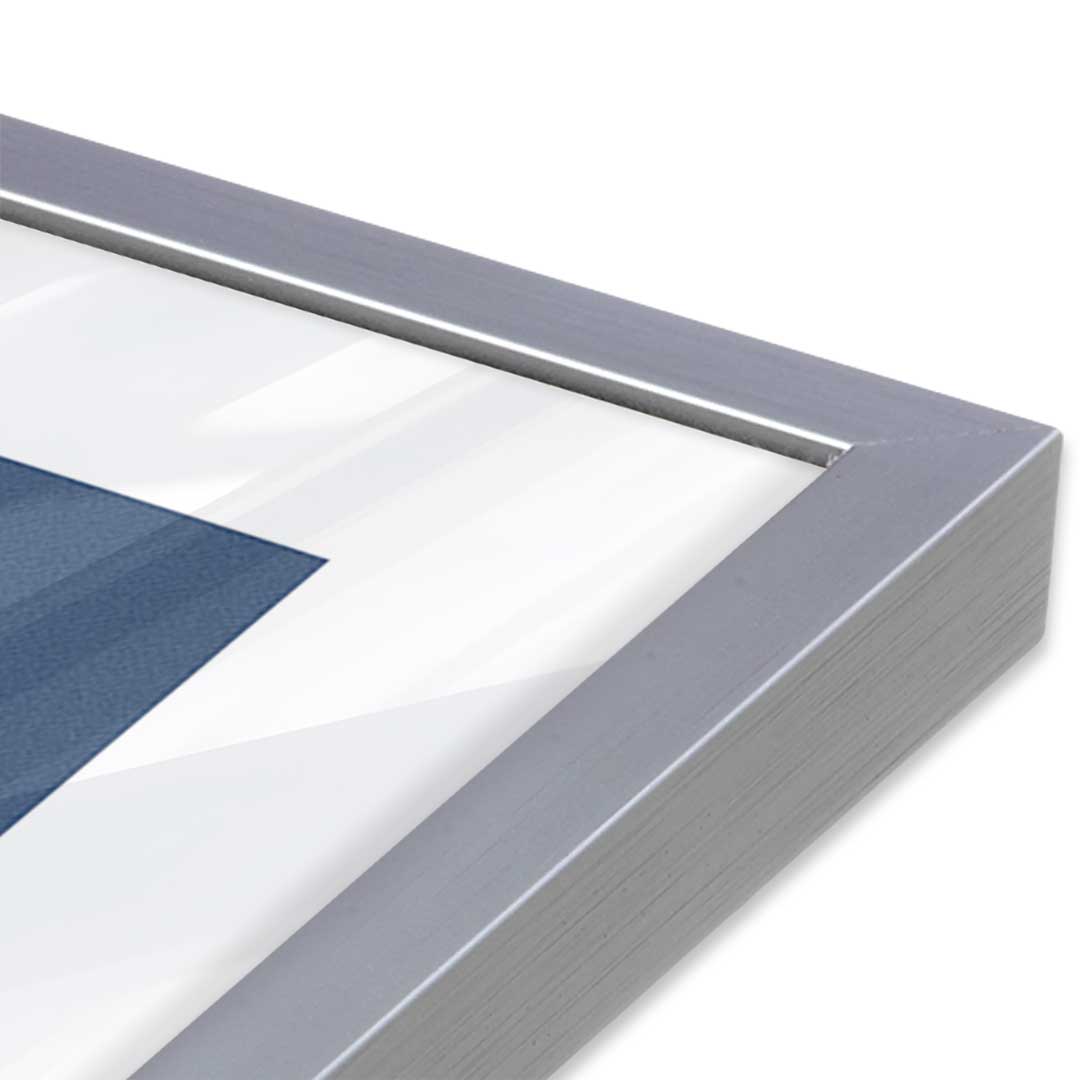 [Color:Polished Chrome], Picture of art in a Polished Chrome frame of the corner