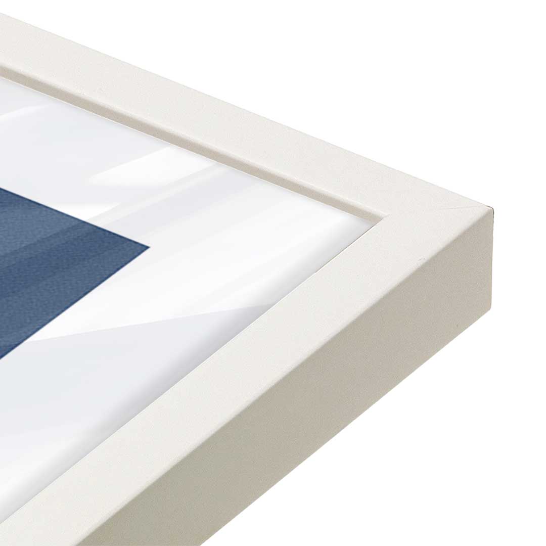 [Color:Opaque White], Picture of art in a Opaque White frame of the corner