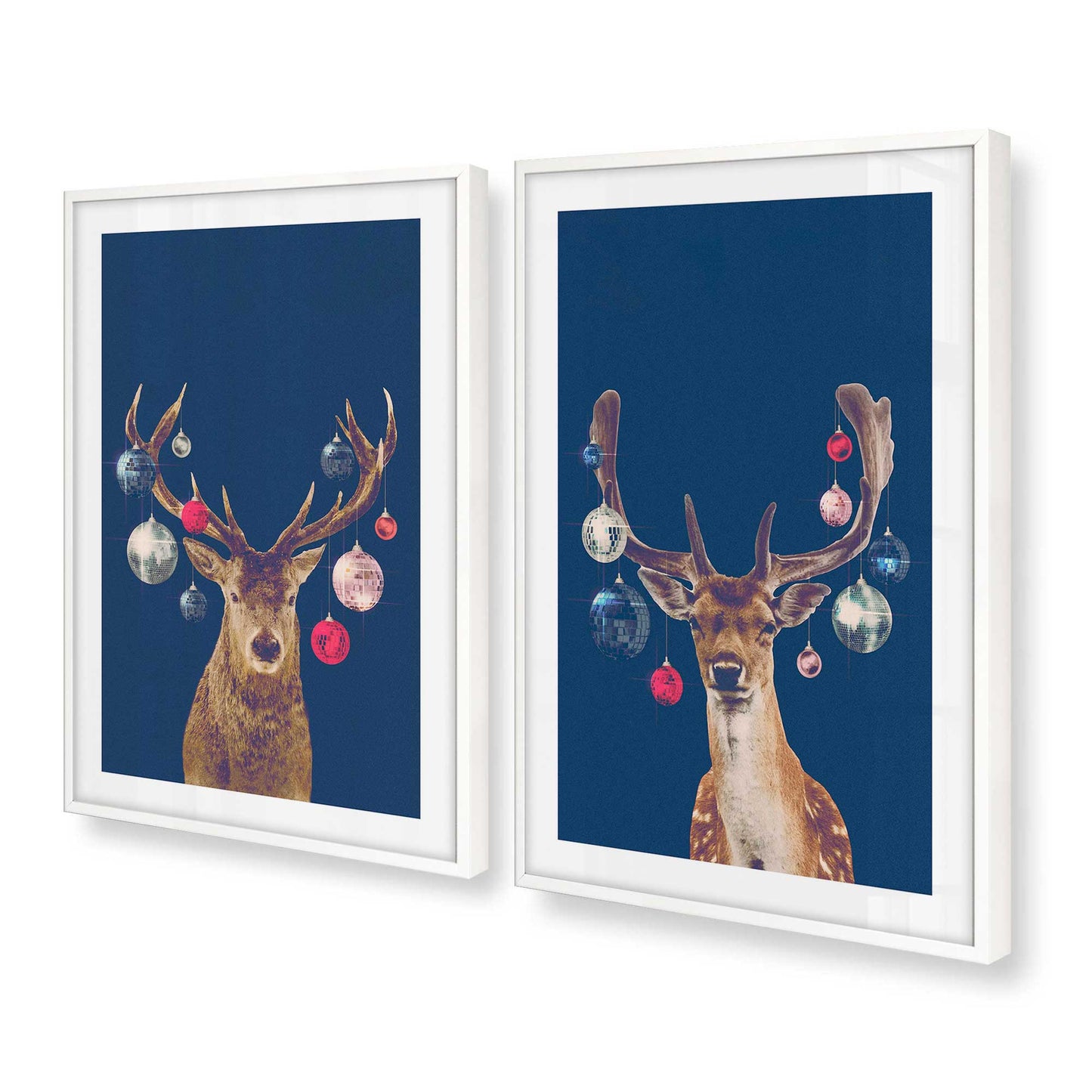 [Color:Opaque White], Picture of art in a Opaque White frame at an angle