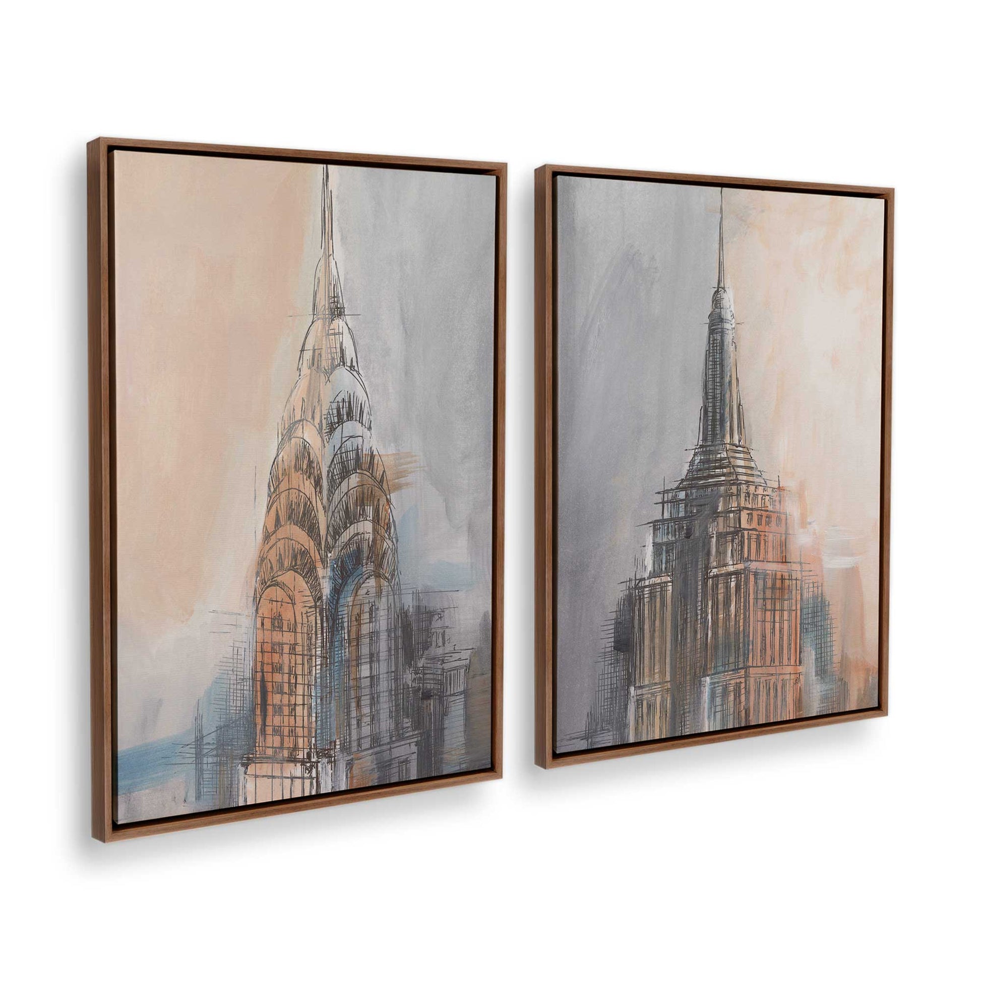 [Color:Walnut], Picture of art in a Walnut frame at an angle