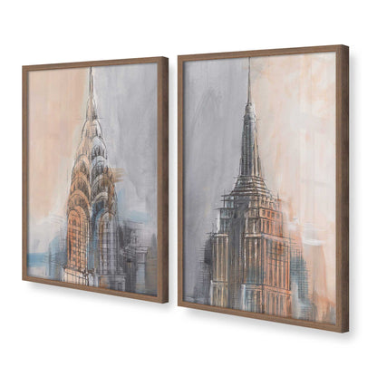 [Color:Walnut], Picture of art in a Walnut frame at an angle