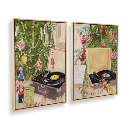 [Color:American Maple], Picture of art in a American Maple frame at an angle