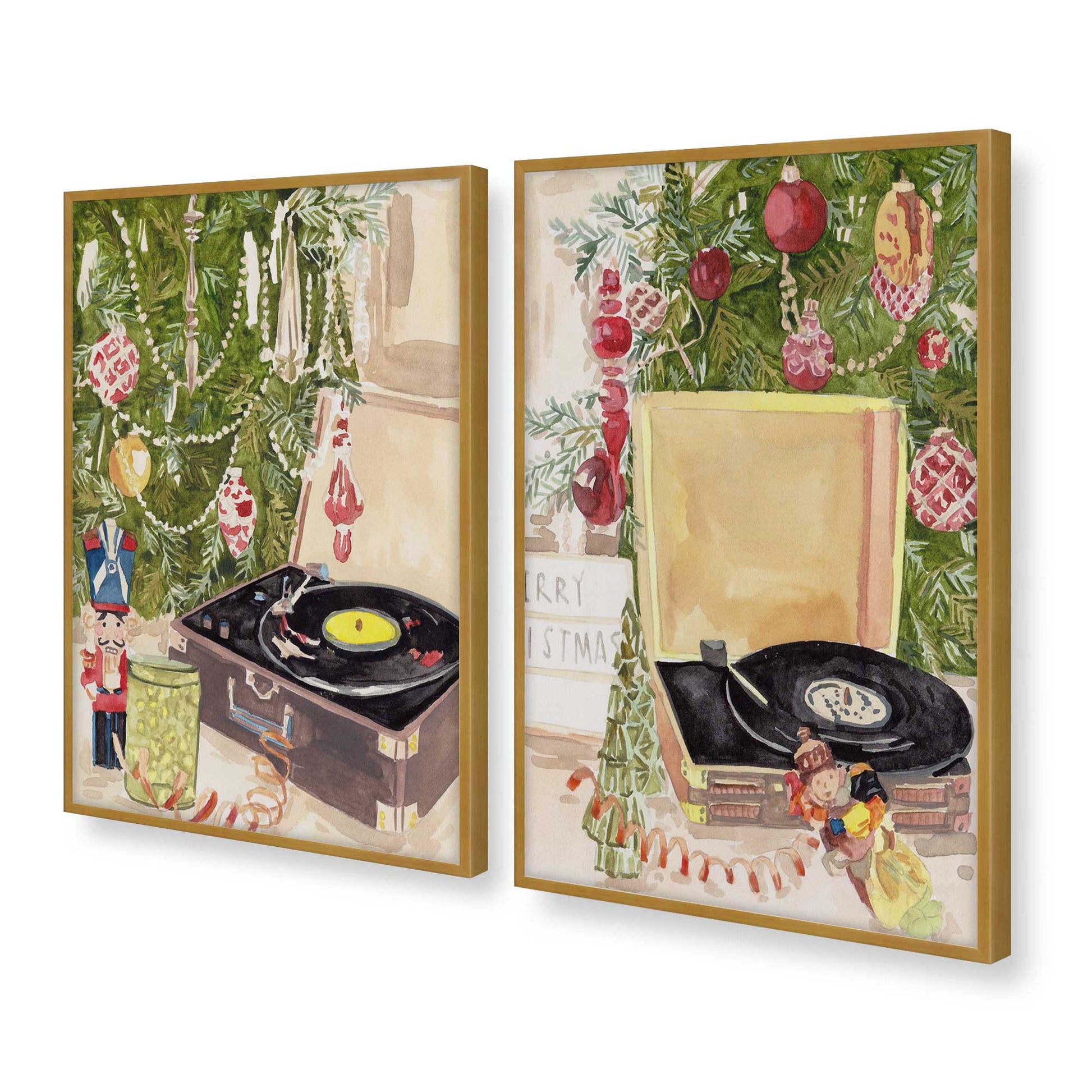 [Color:Polished Gold], Picture of art in a Polished Gold frame at an angle