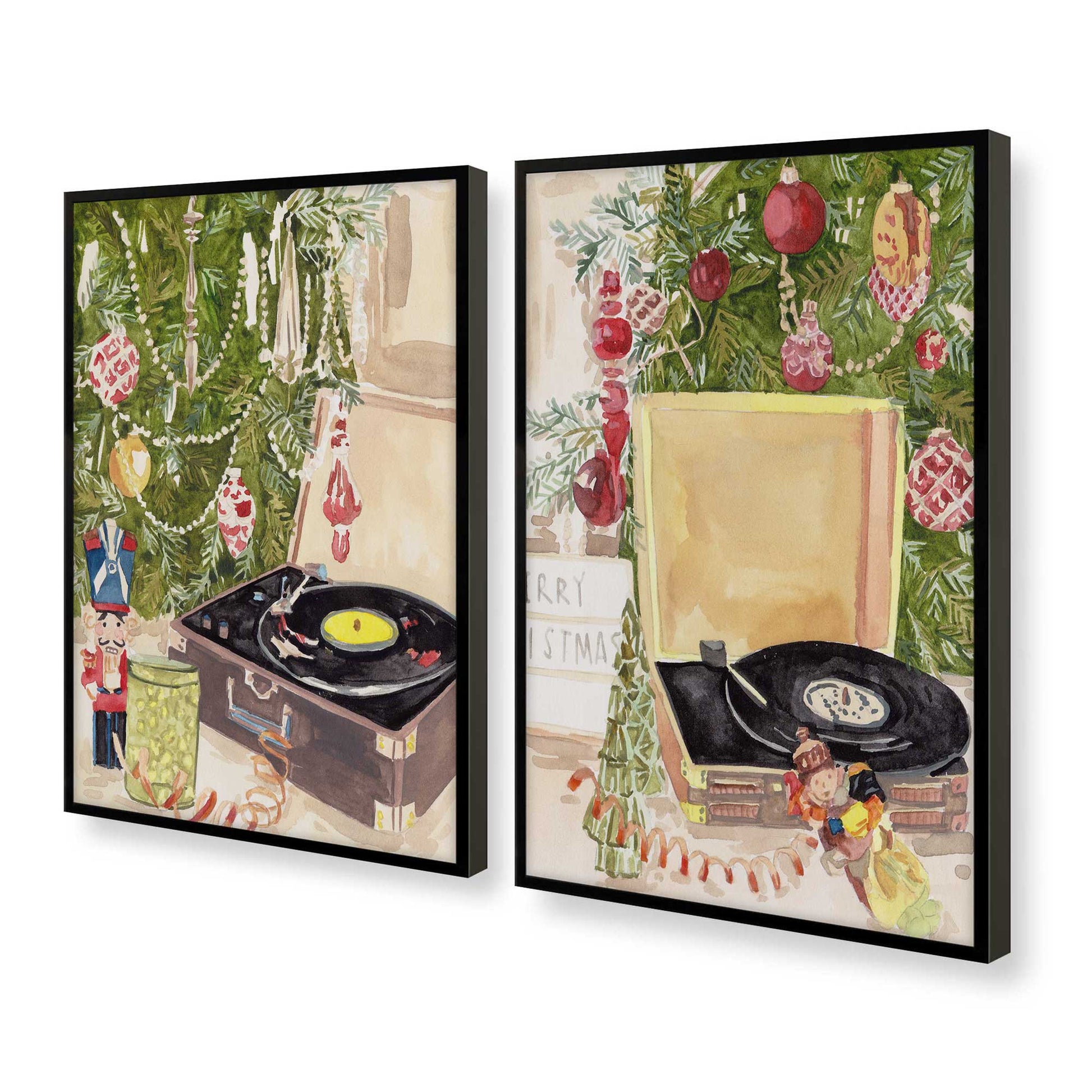 [Color:Satin Black], Picture of art in a Satin Black frame at an angle