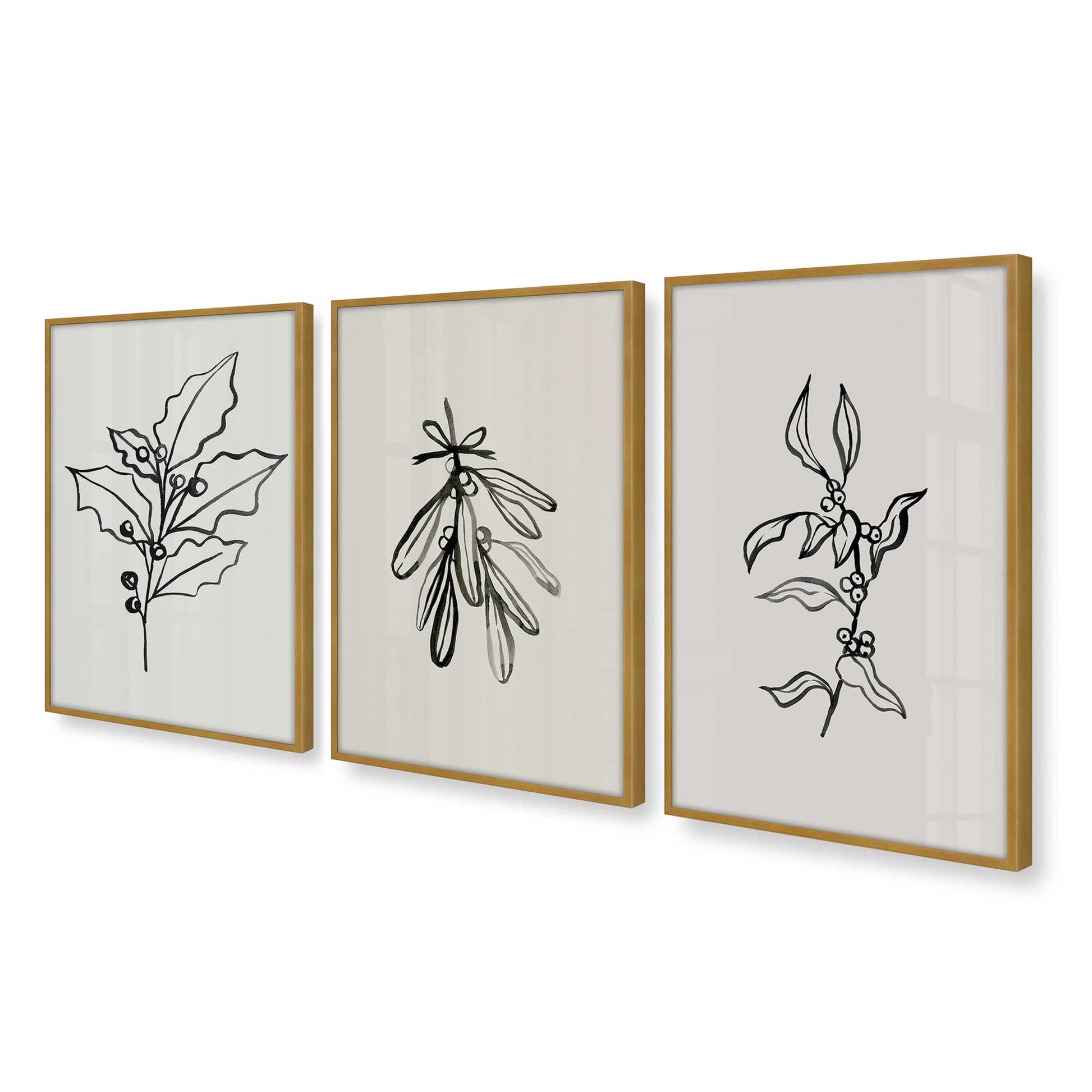 [Color:Polished Gold], Picture of art in a Polished Gold frame at an angle