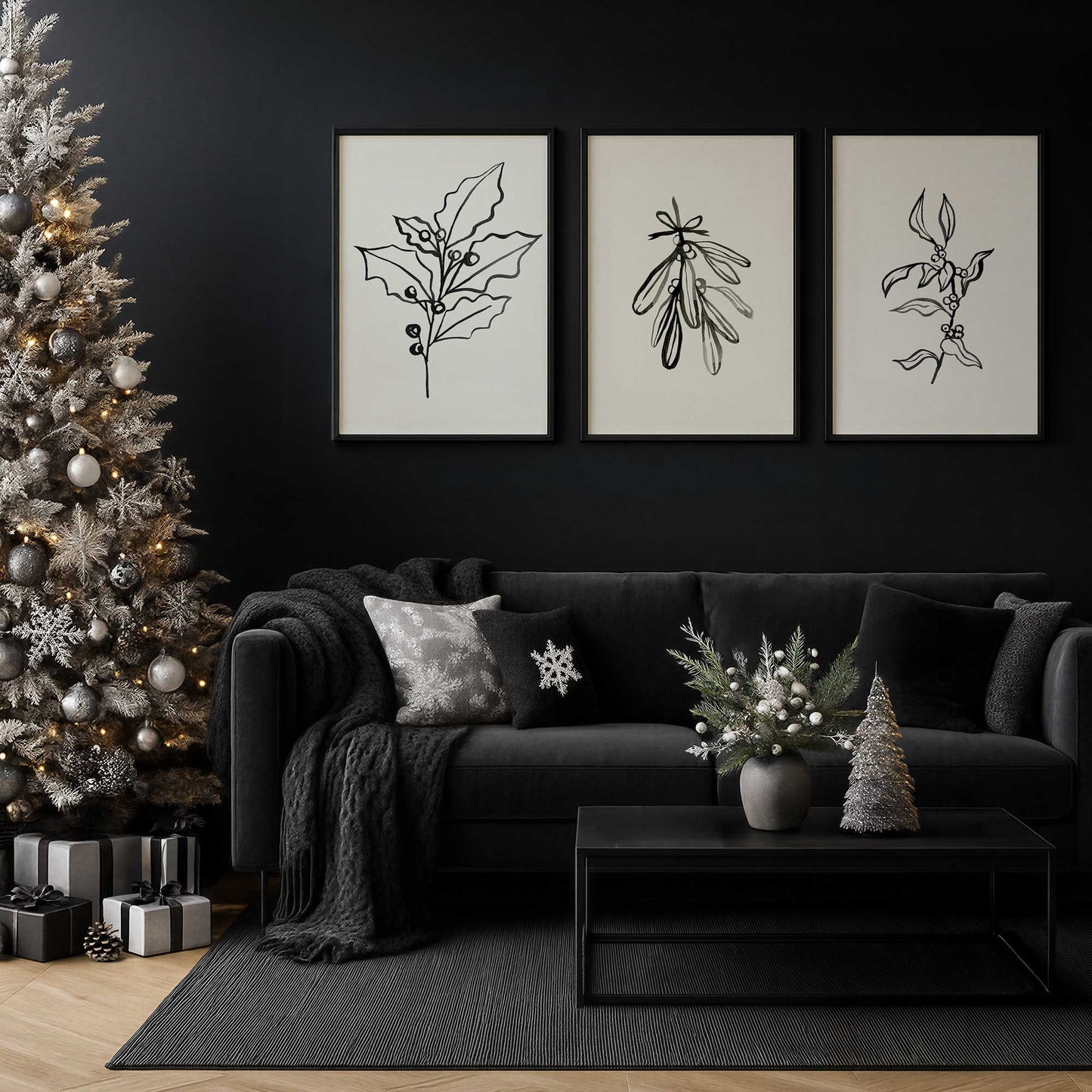 [Color:Satin Black], Picture of art in a Satin Black frame