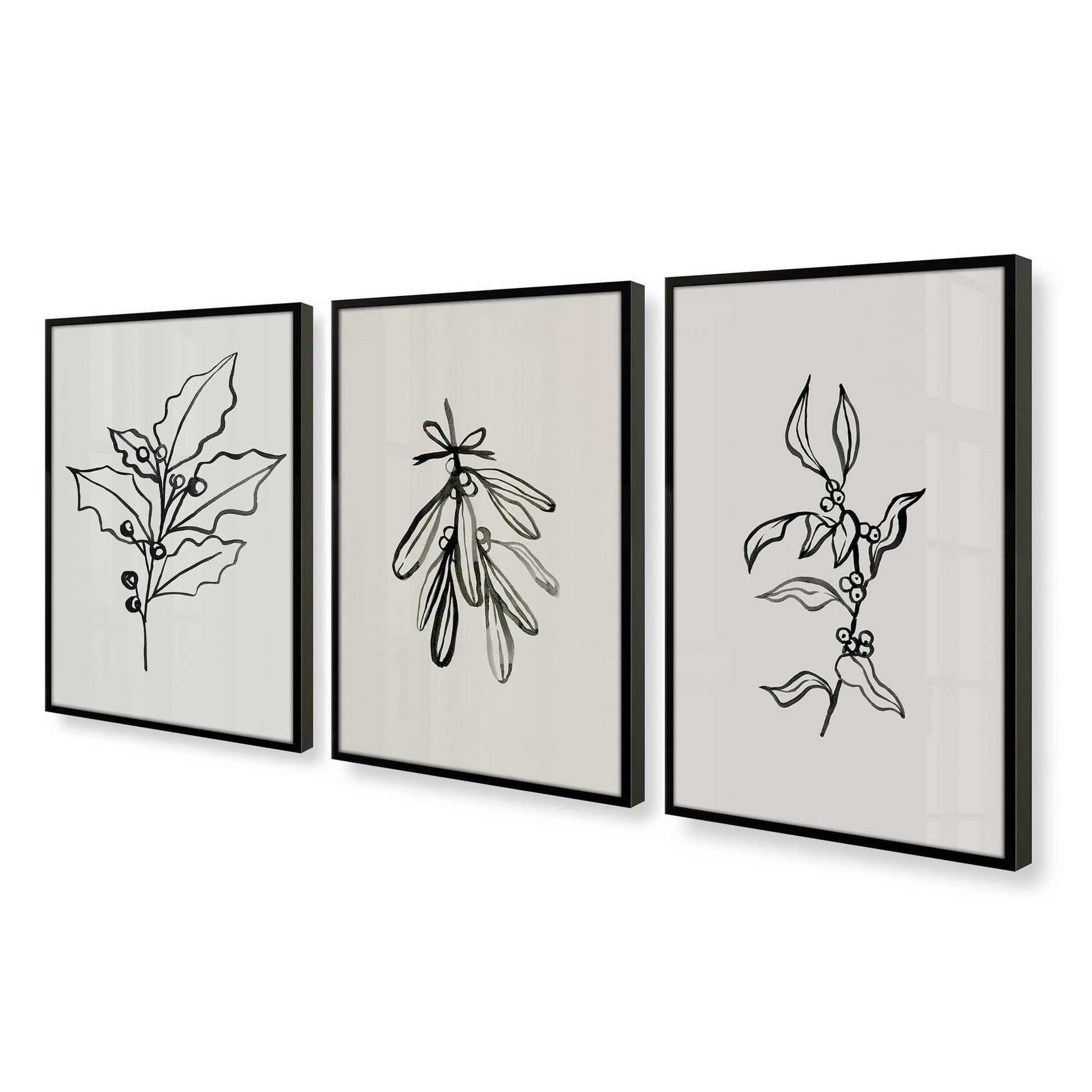 [Color:Satin Black], Picture of art in a Satin Black frame at an angle