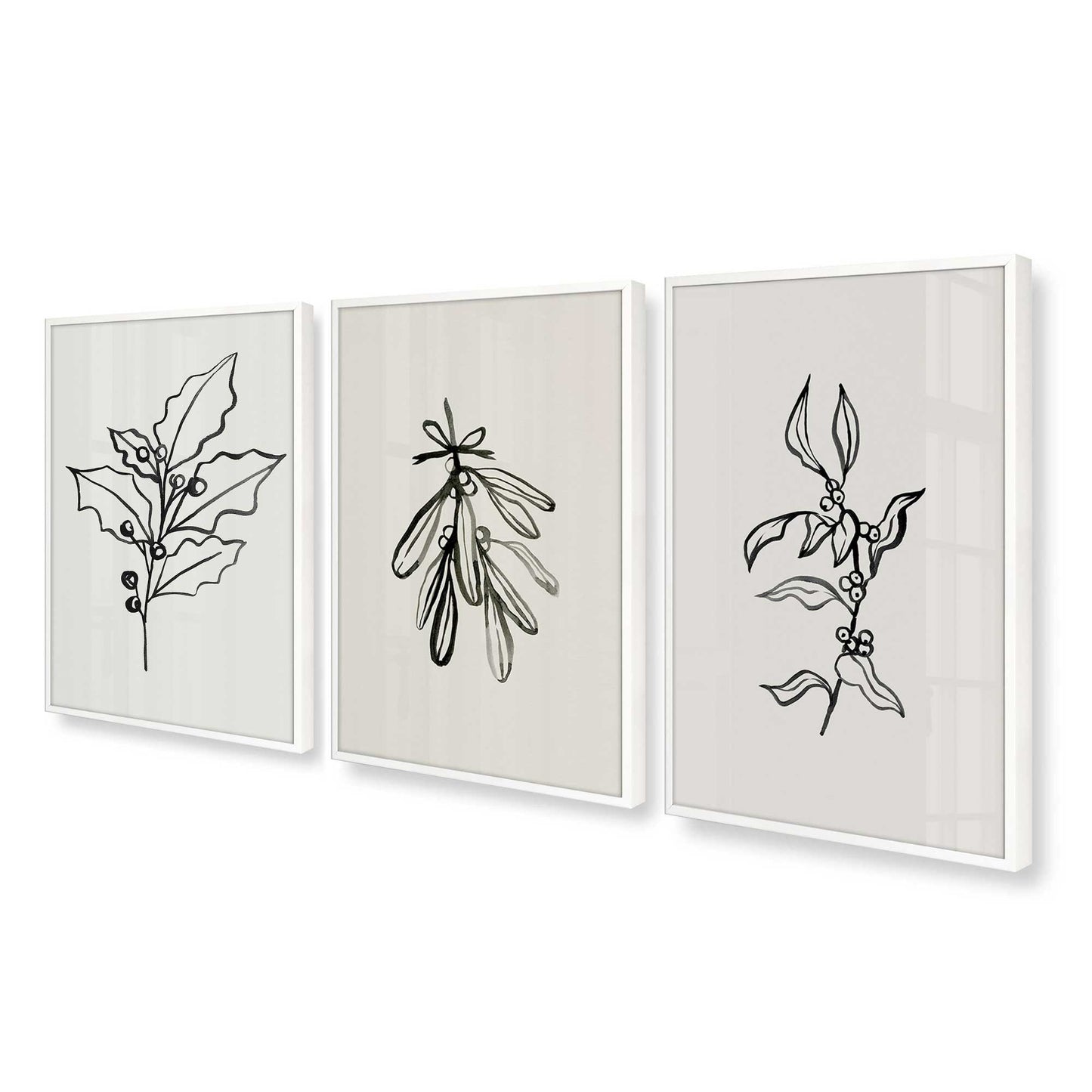 [Color:Opaque White], Picture of art in an Opaque White frame at an angle