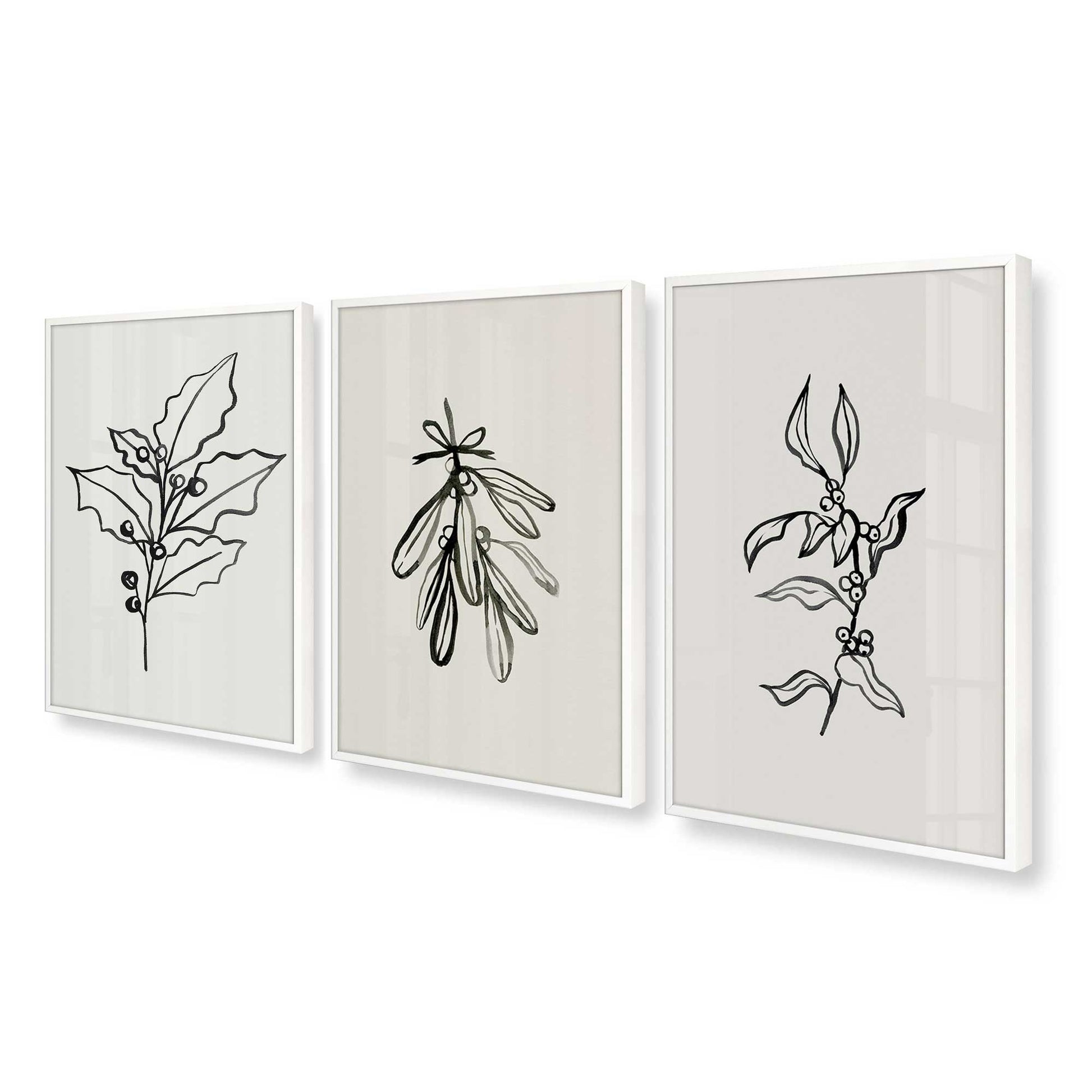 [Color:Opaque White], Picture of art in an Opaque White frame at an angle