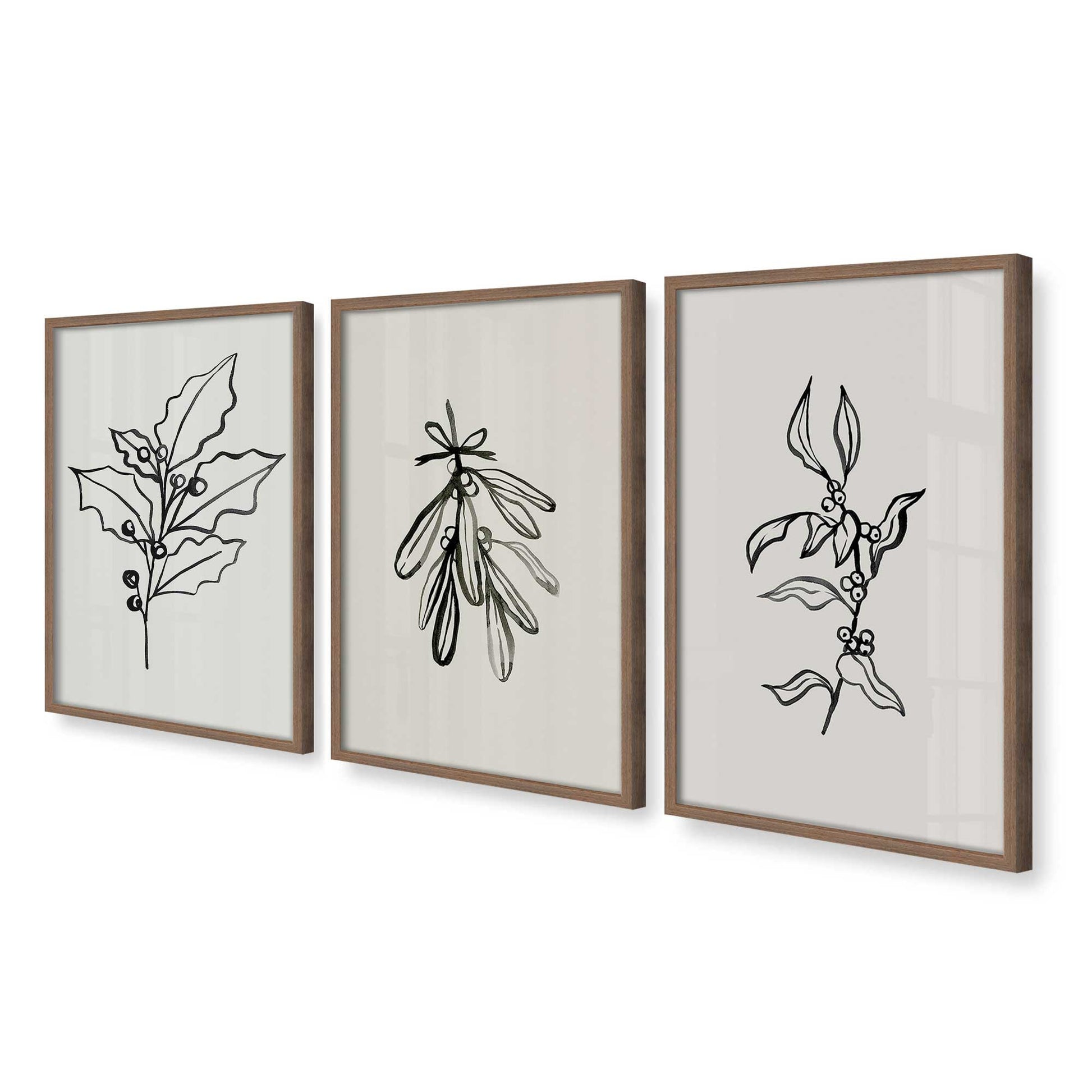 [Color:Walnut], Picture of art in a Walnut frame at an angle