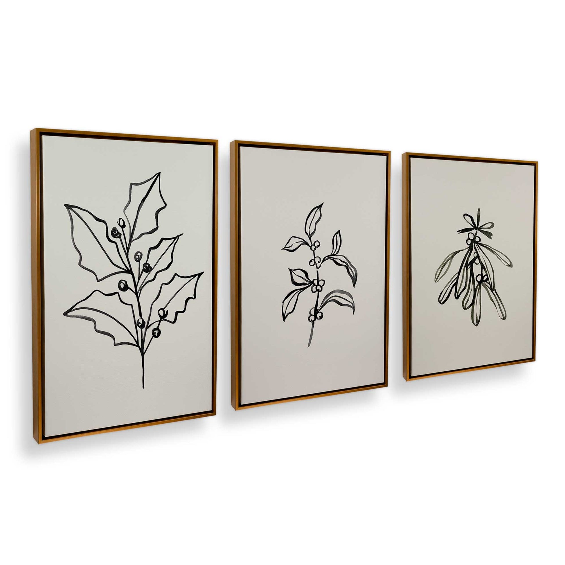 [Color:Polished Gold], Picture of art in a Polished Gold frame at an angle