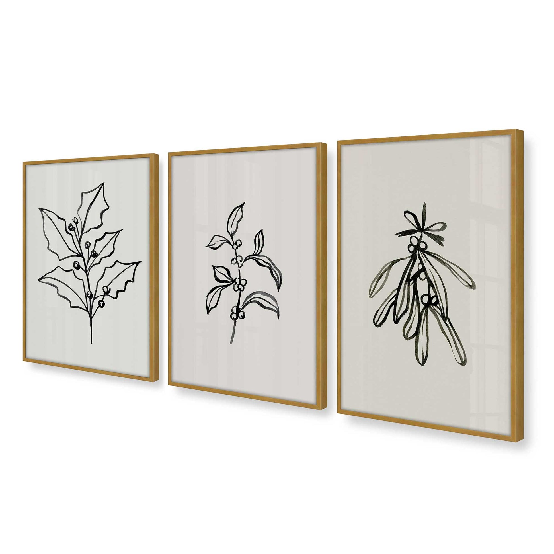 [Color:Polished Gold], Picture of art in a Polished Gold frame at an angle