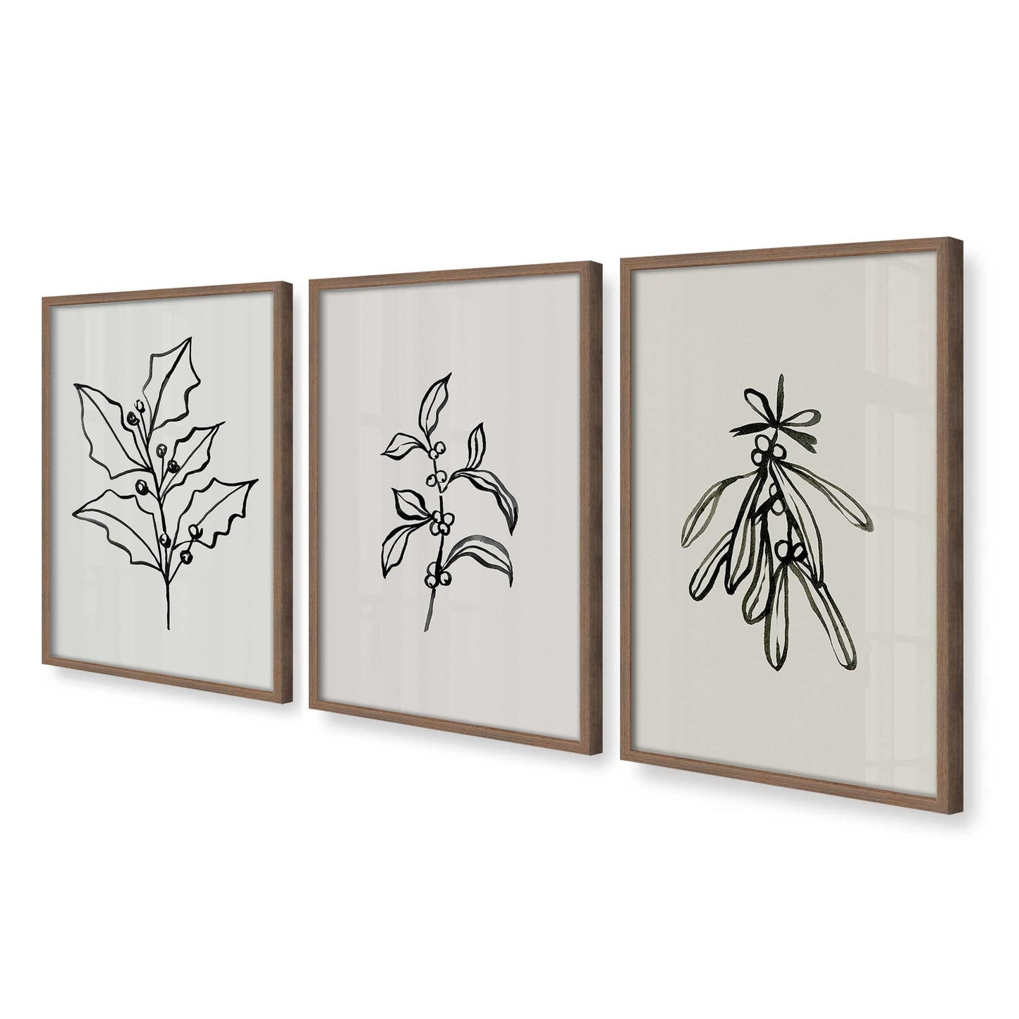 [Color:Walnut], Picture of art in a Walnut frame at an angle