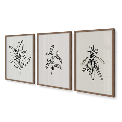 [Color:Walnut], Picture of art in a Walnut frame at an angle