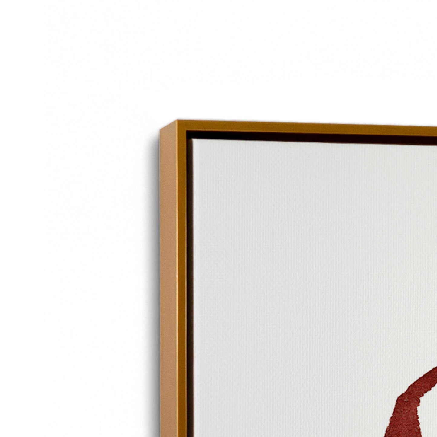 [Color:Polished Gold], Picture of art in a Polished Gold frame at an angle