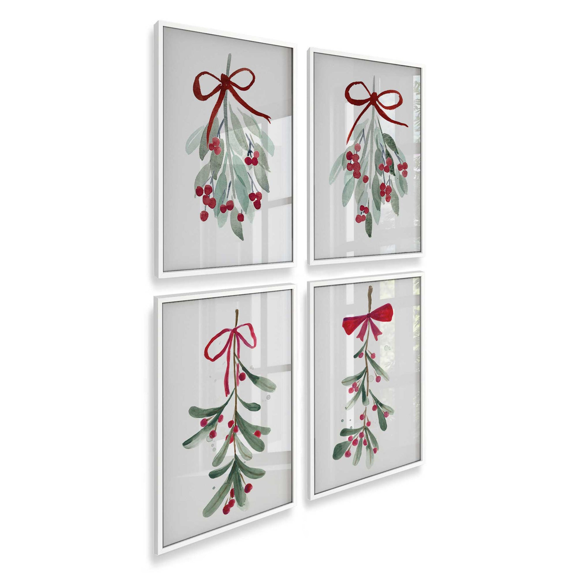 [Color:Opaque White], Picture of art in an Opaque White frame at an angle