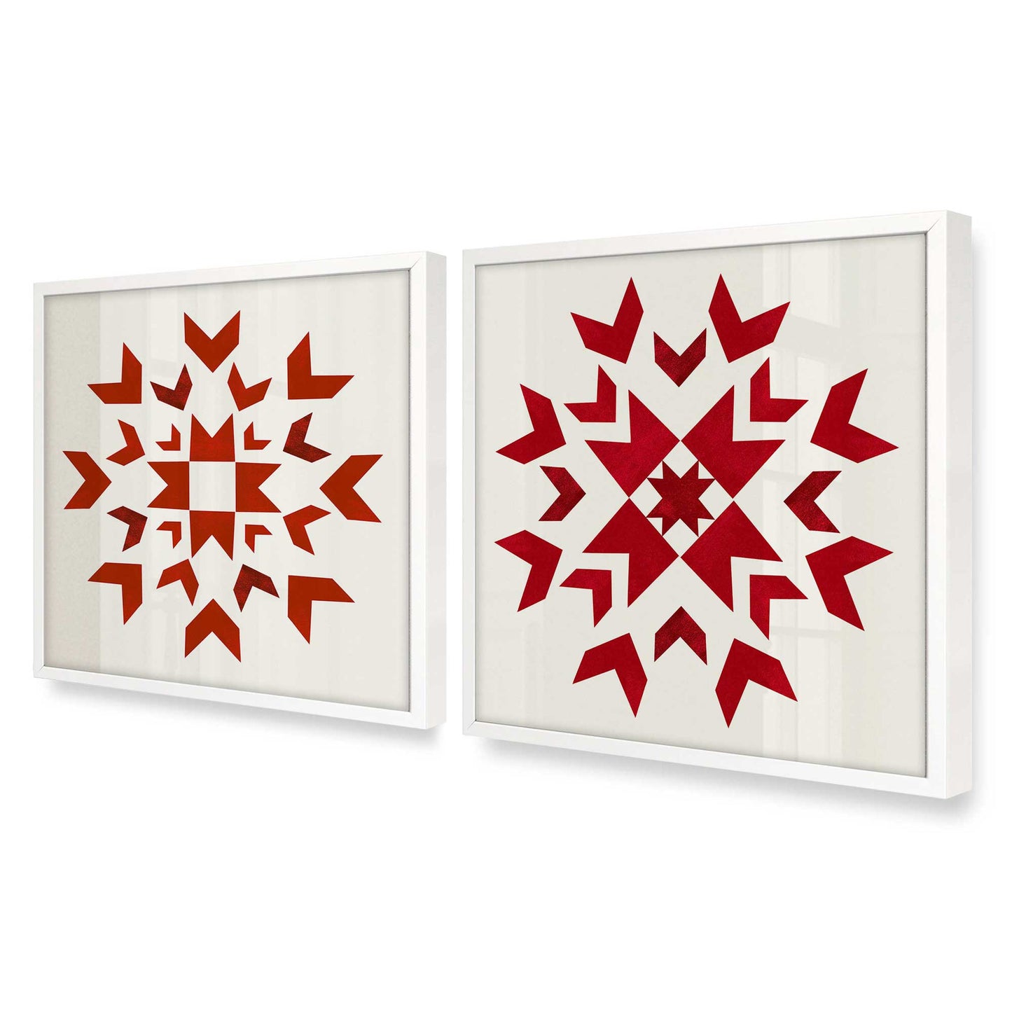 [Color:Opaque White], Picture of art in an Opaque White frame at an angle