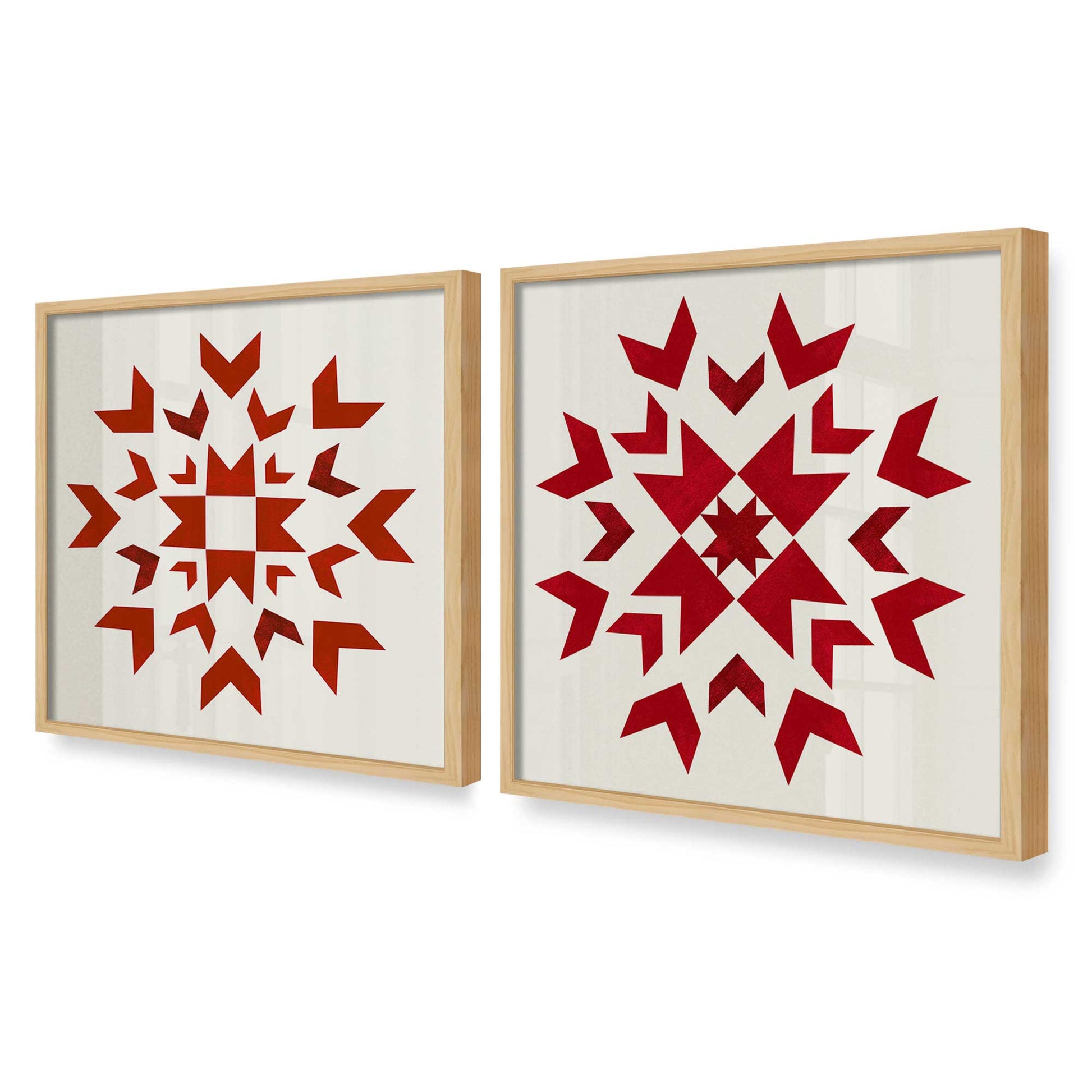 [Color:American Maple], Picture of art in an American Maple frame at an angle