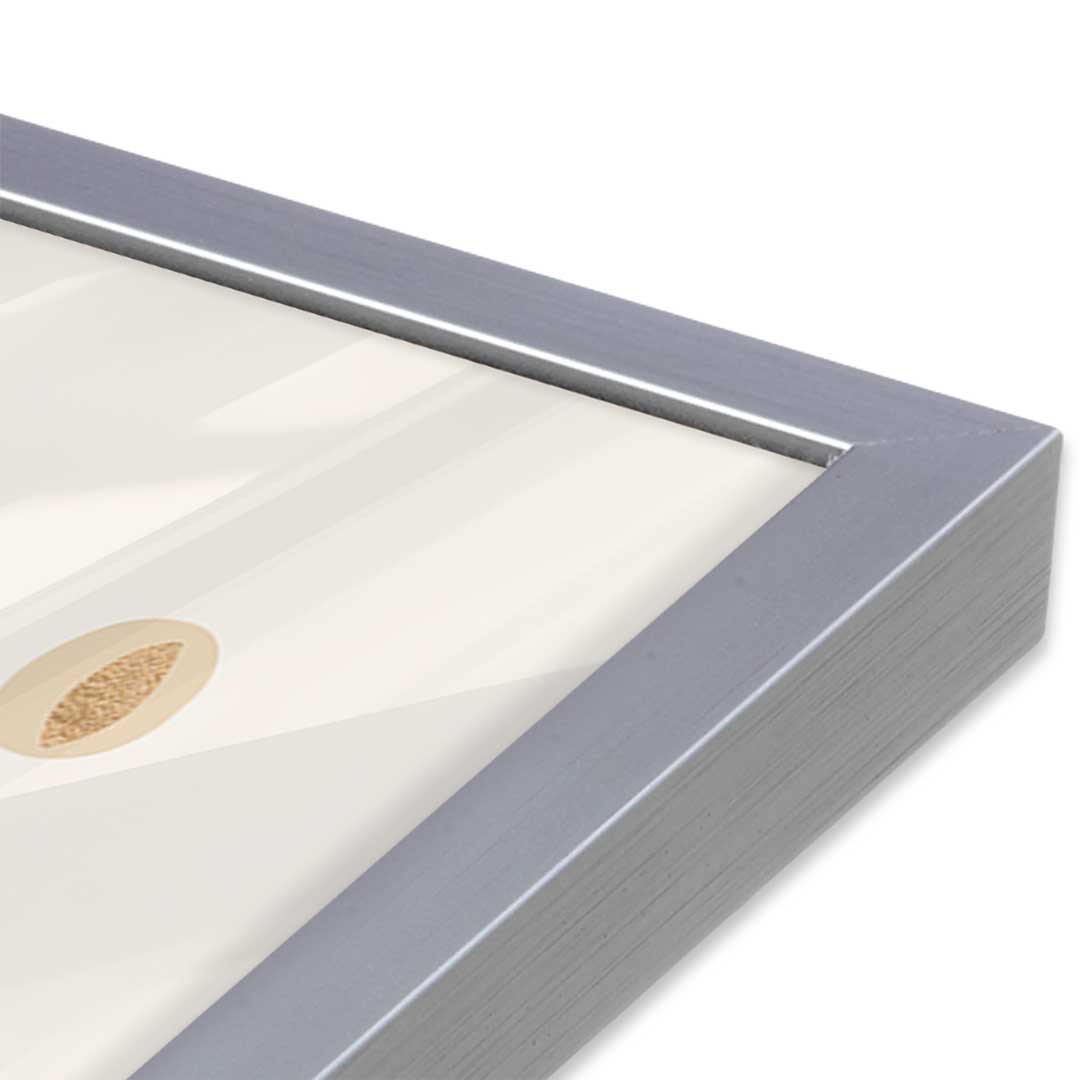 [Color:Polished Chrome], Picture of art in a Polished Chrome frame at an angle