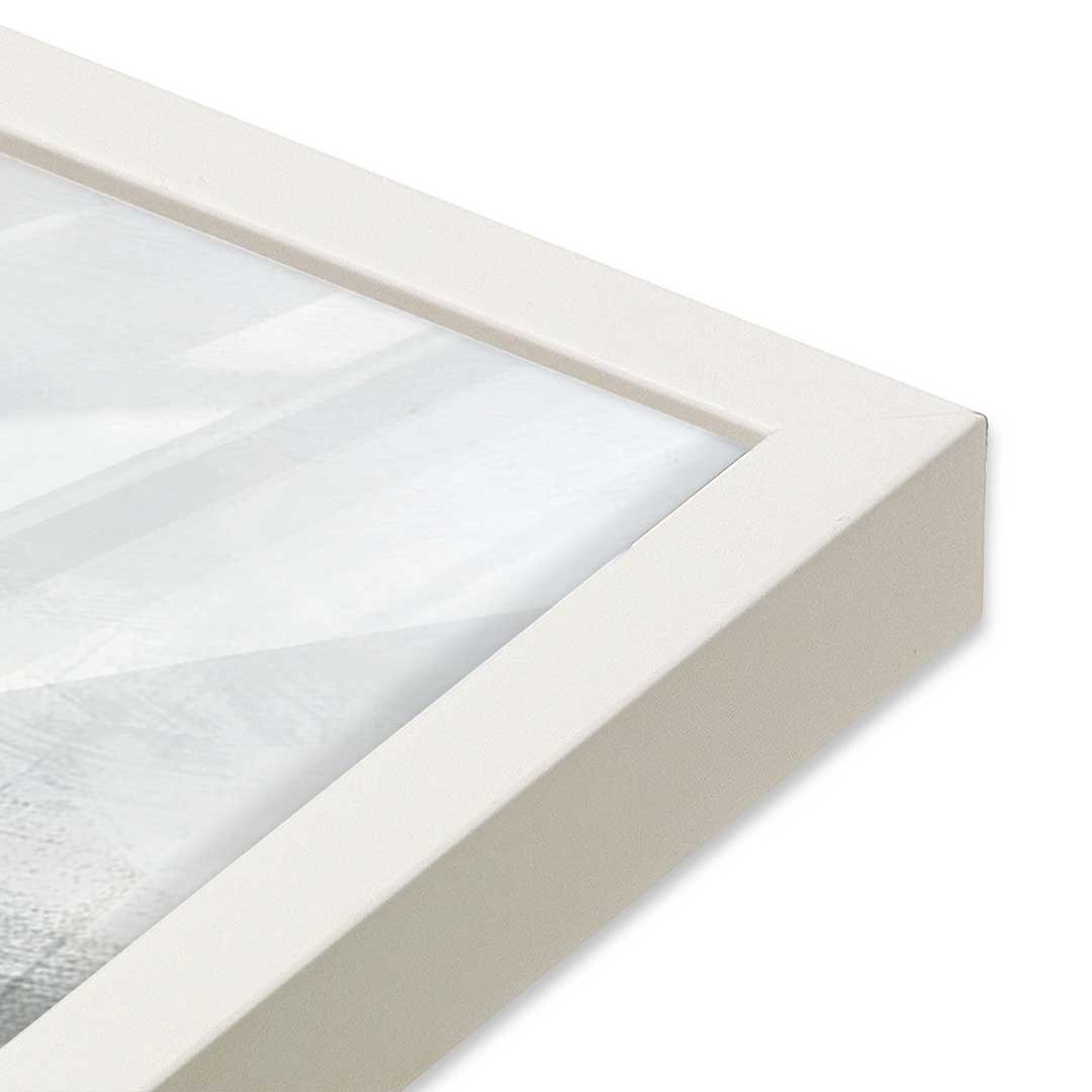 [Color:Opaque White], Picture of art in an Opaque White frame of the corner