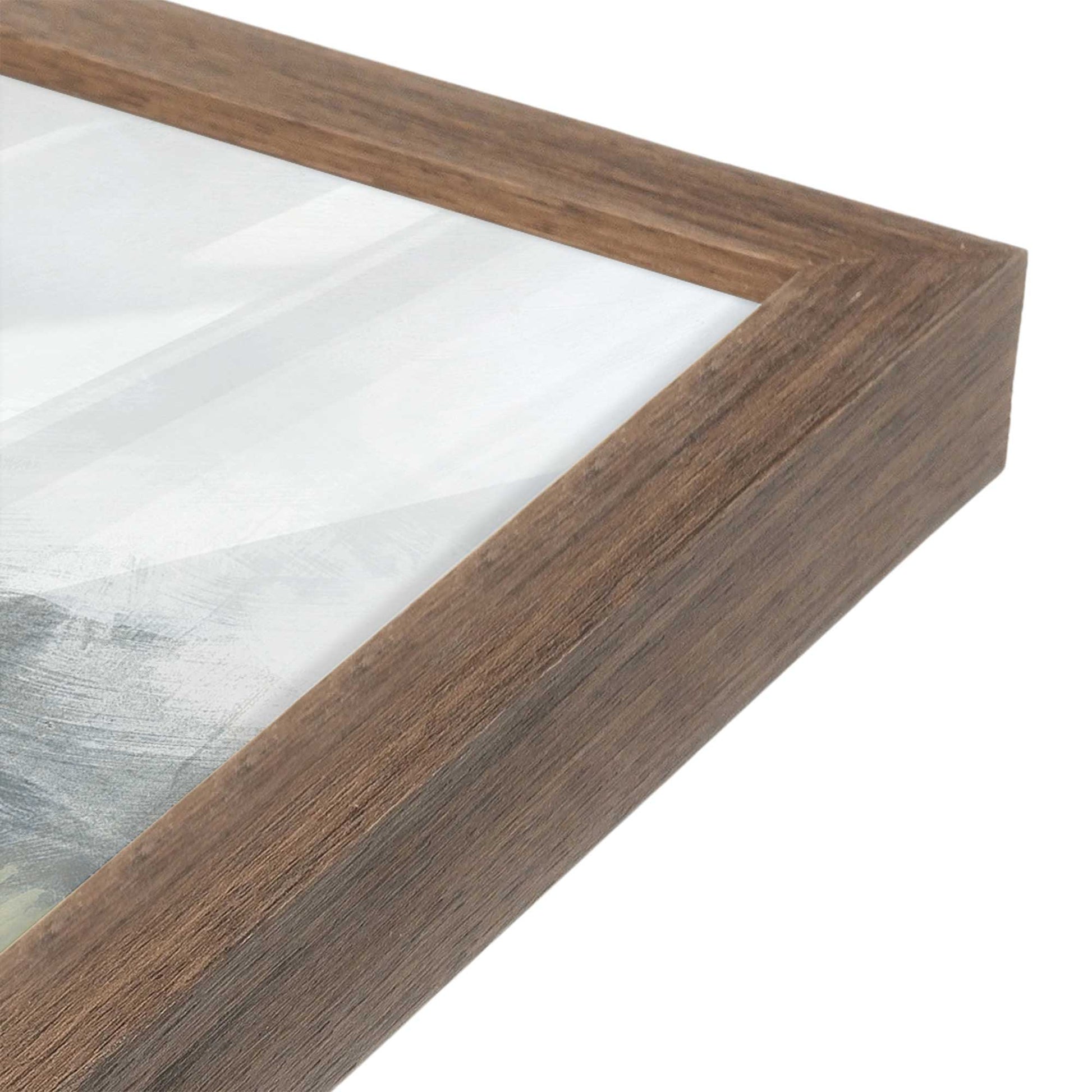 [Color:Walnut], Picture of art in a Walnut frame of the corner