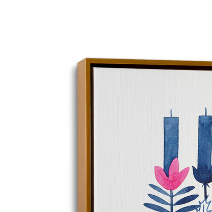 [Color:Polished Gold], Picture of art in a Polished Gold frame at an angle