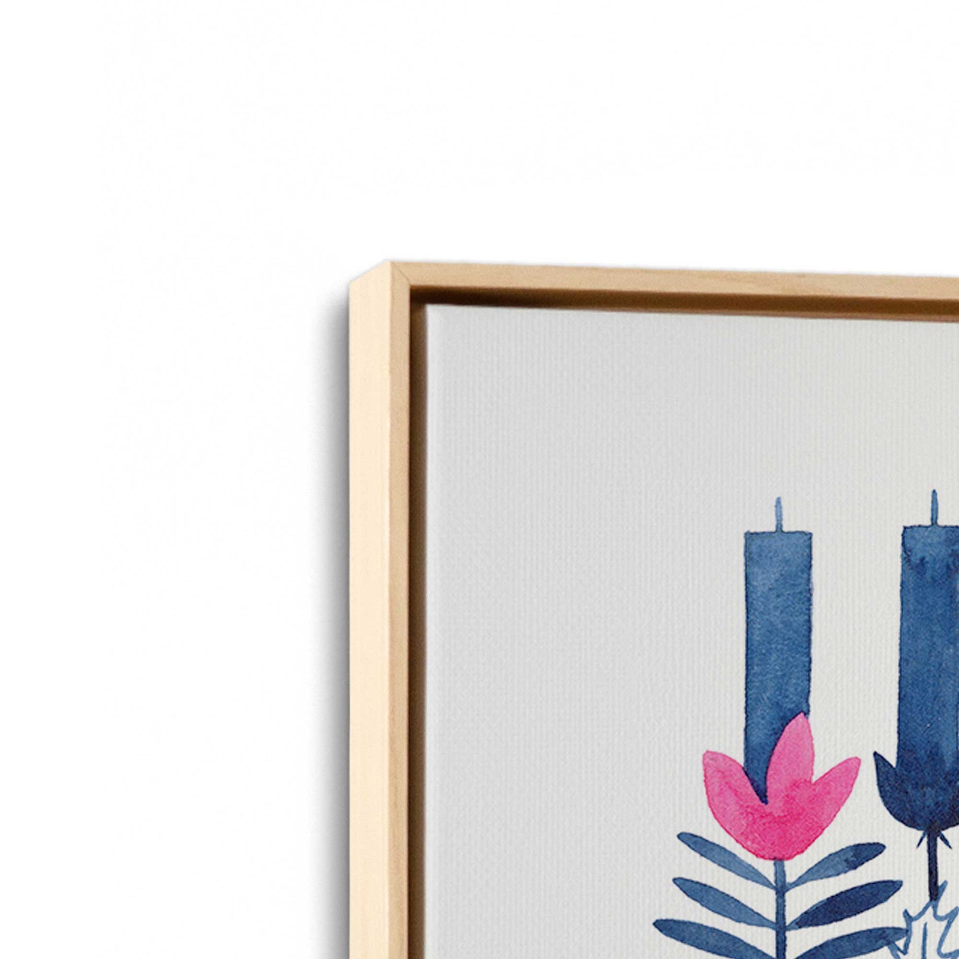 [Color:American Maple], Picture of art in an American Maple frame at an angle