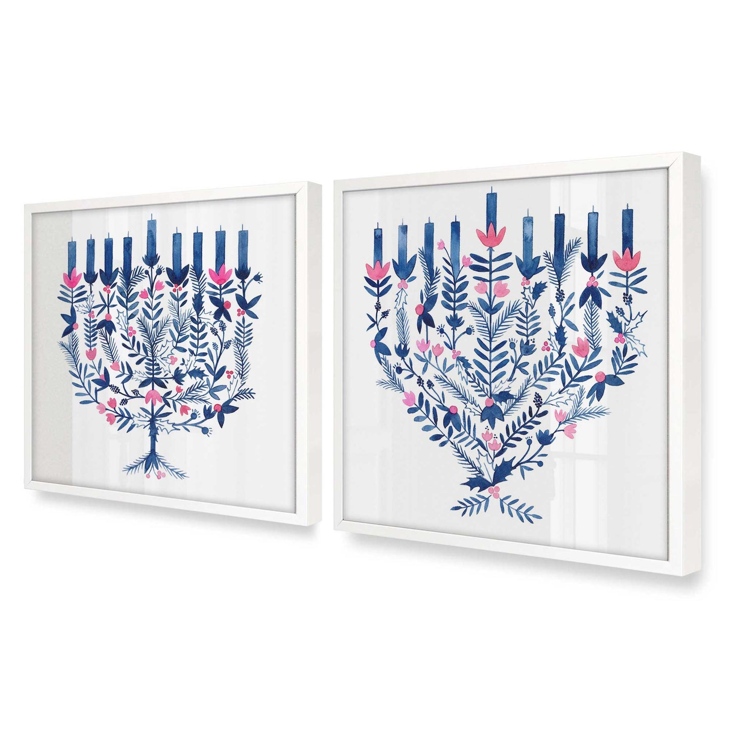 [Color:Opaque White], Picture of art in an Opaque White frame at an angle