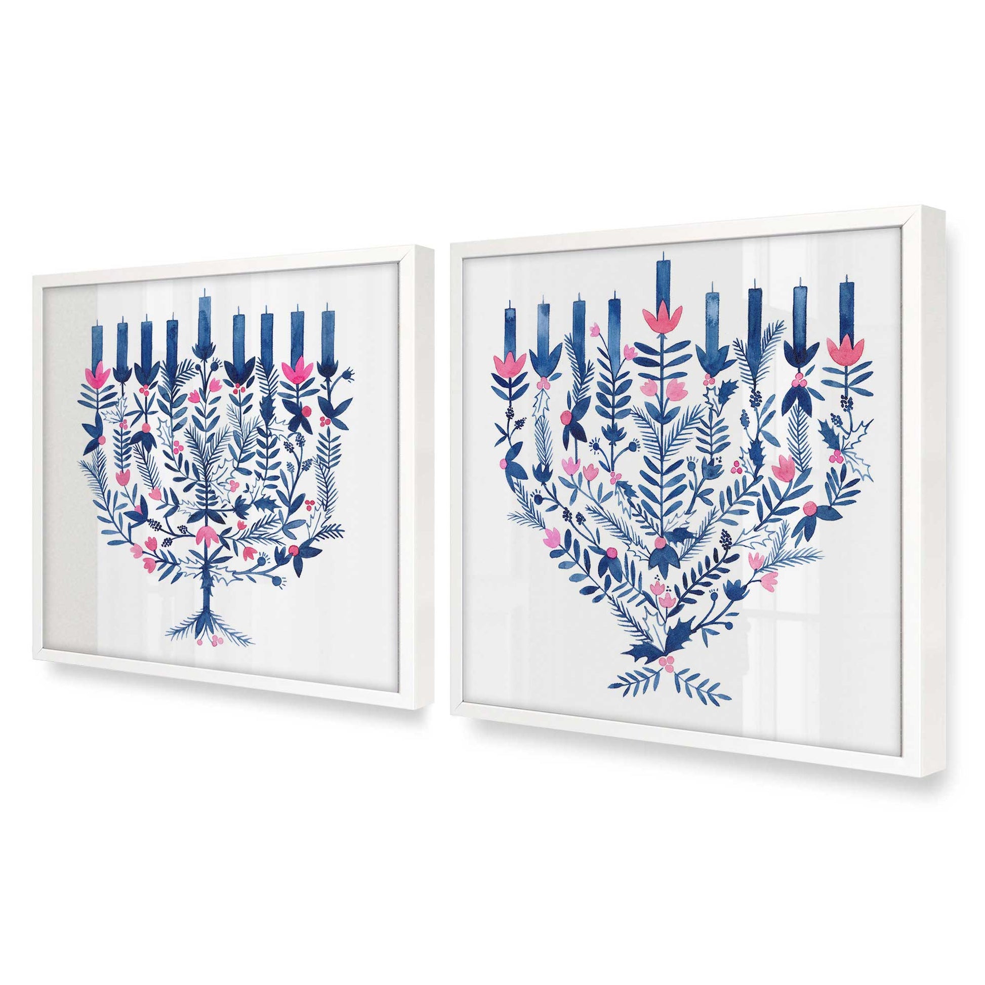 [Color:Opaque White], Picture of art in an Opaque White frame at an angle